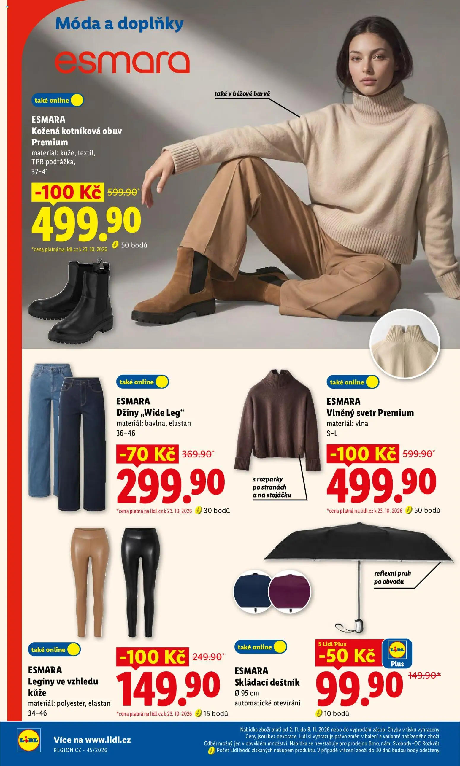 Lidl leták - Spotřební zboží od 02.11.2026 | Strana: 16 | Produkty: Legíny, Deštník, Obuv, Body