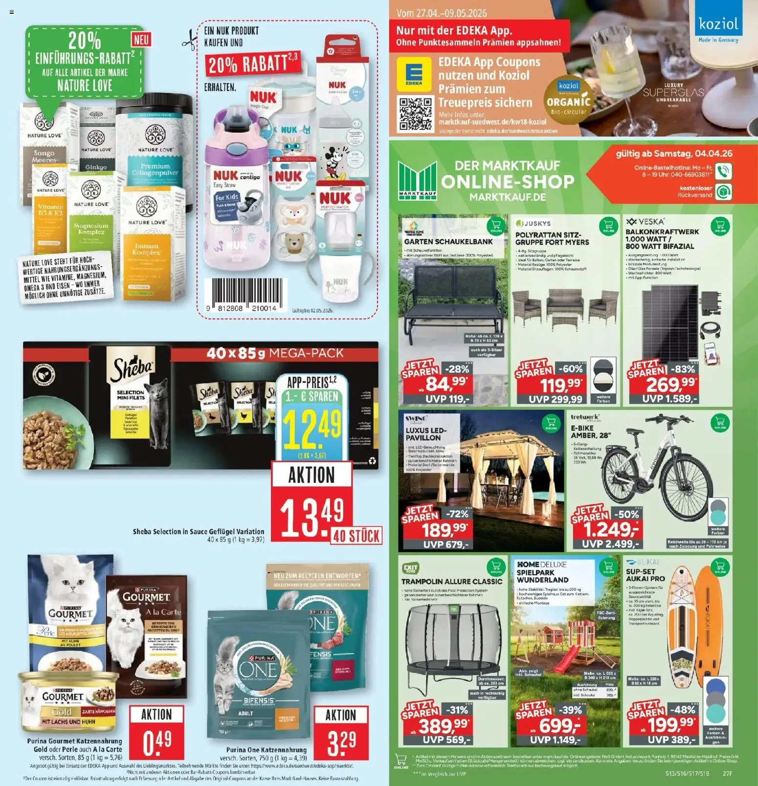 Marktkauf Prospekt Weil Am Rhein	 – gültig ab 27.04.2026 | Seite: 31 | Produkte: Purina one, Sheba, Lachs, Uhr