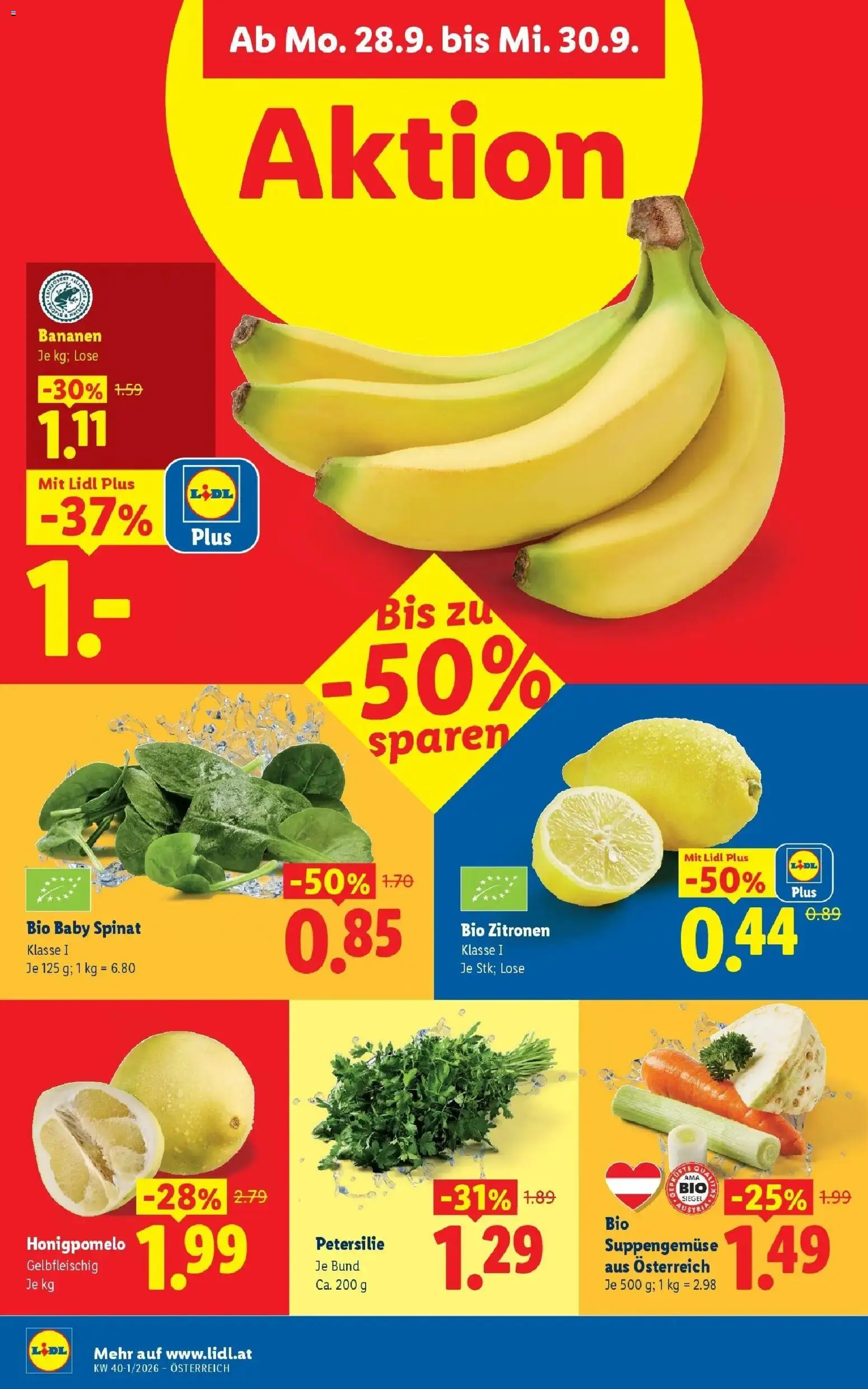 Lidl Flugblatt - Wien ab 24.09.2026 - Angebote ab donnerstag | Seite: 45 | Produkte: Petersilie, Bananen