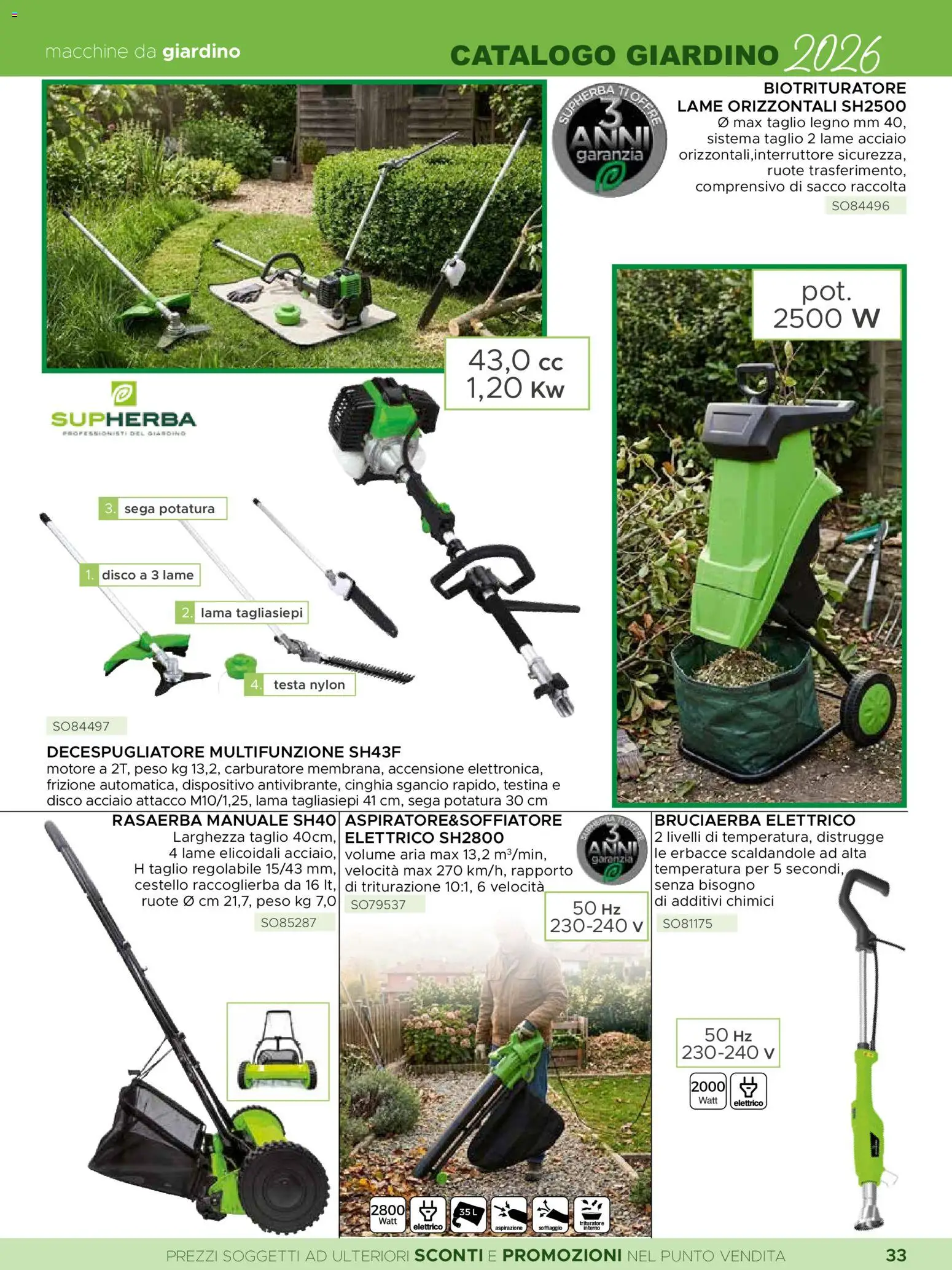 Volantino La Prealpina del 08.06.2026 | Pagina: 2 | Prodotti: Rasaerba, Decespugliatore, Disco, Sega