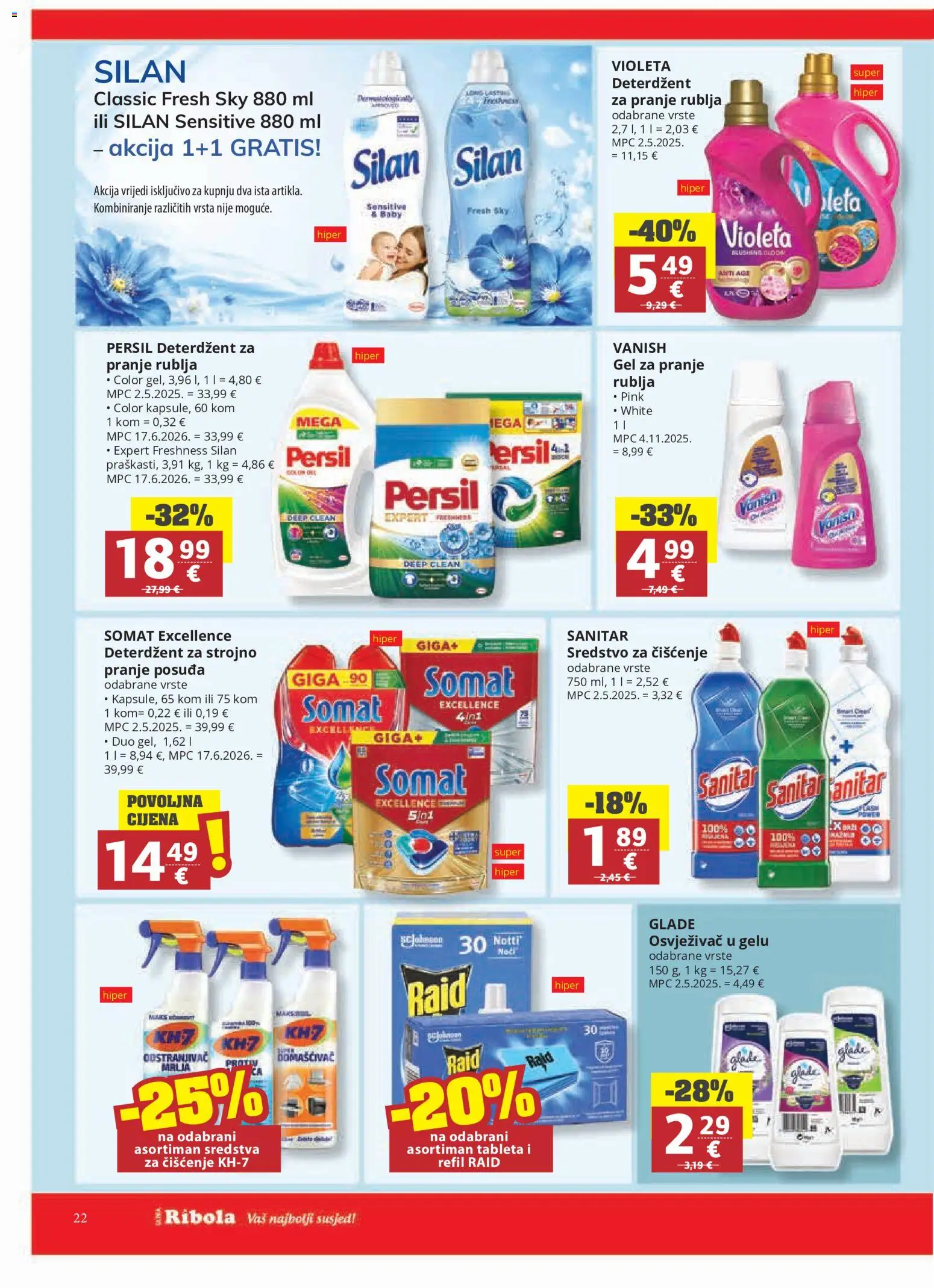 Ultra Gros katalog | vrijedi od 14.07.2026 | Stranica: 22 | Proizvodi: Deterdžent, Vanish, Violeta, Persil