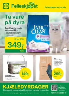 Forhåndsvisning av Felleskjøpet kundeavis gyldig fra 26/10/2026