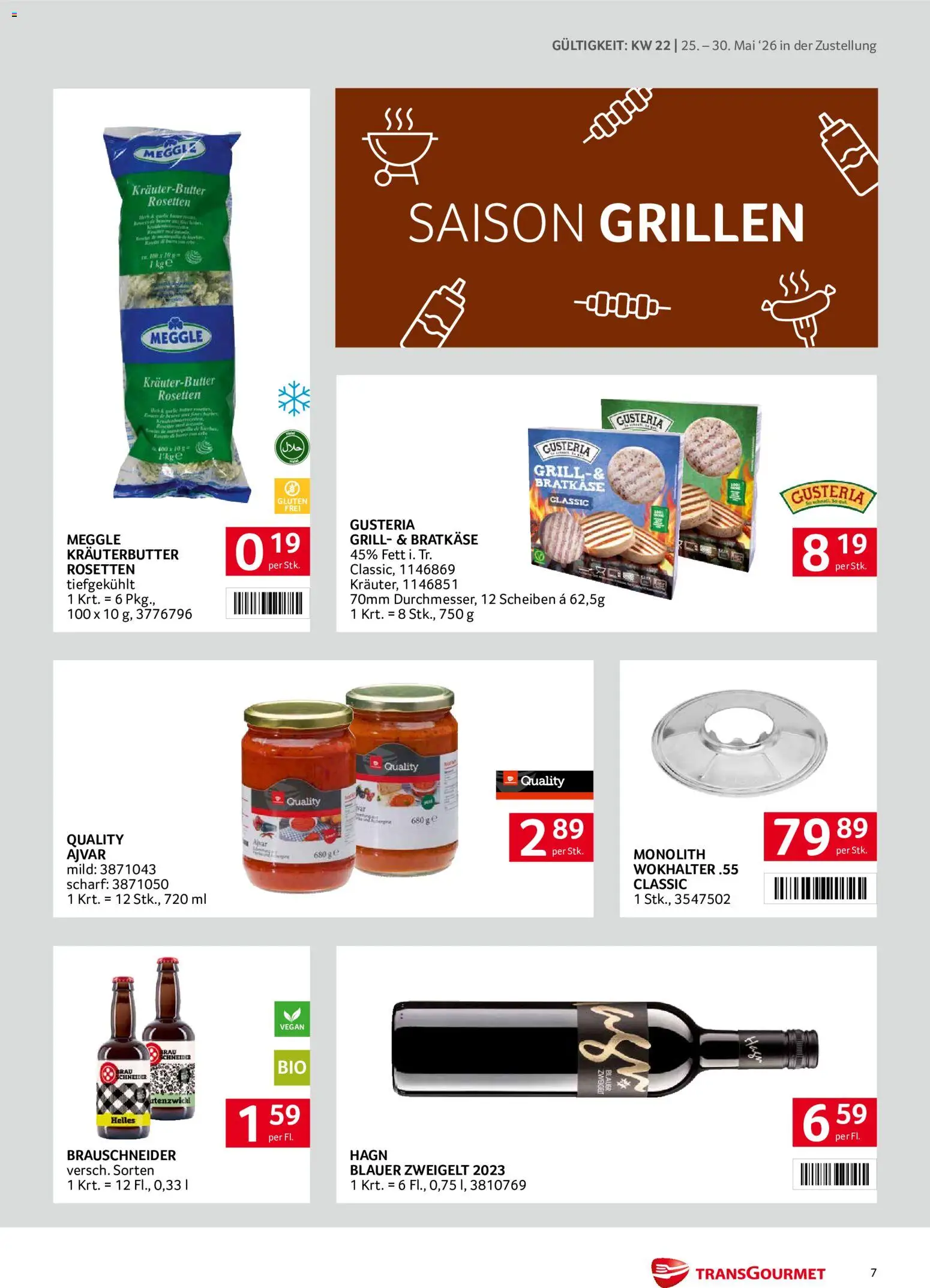 Transgourmet Zustellaktion gültig ab 25.05.2026 | Seite: 7 | Produkte: Grill