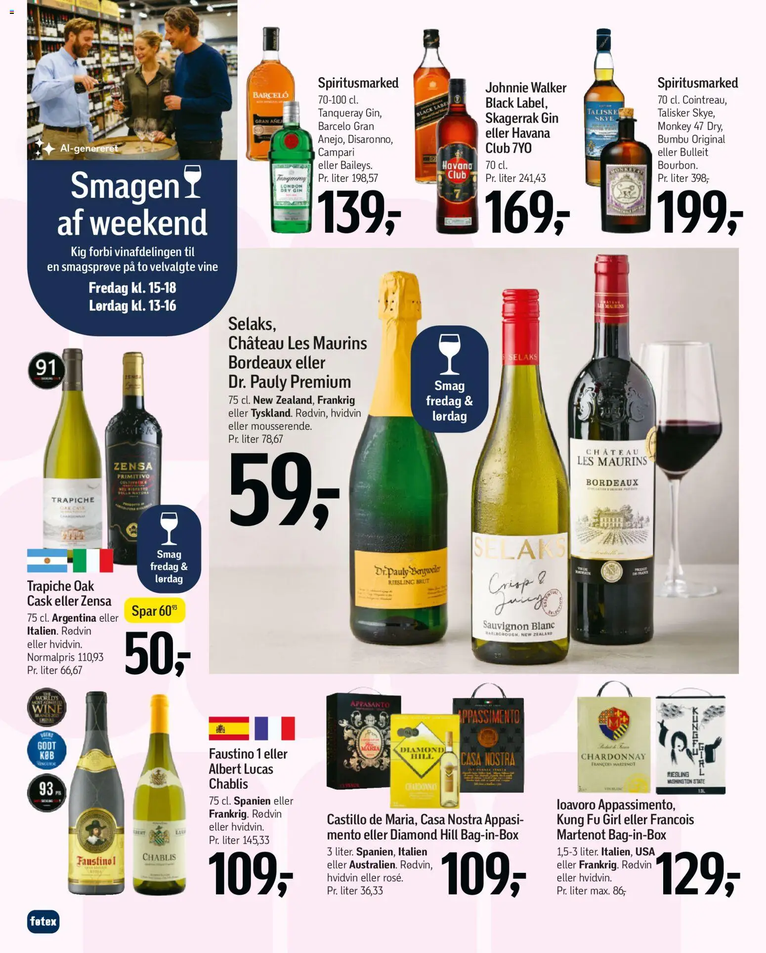 Føtex tilbudsavis – gyldig fra 14/08/2026 | Side: 34 | Produkter: Vin, Gin, Hvidvin, Rødvin