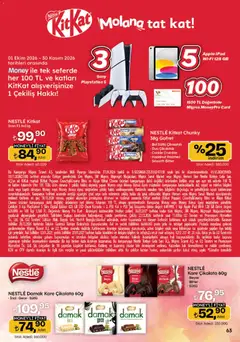08 Ekim 2026 tarihinden itibaren geçerli olan Migros kataloğu önizlemesi | Sayfa: 63 | Ürünler: Çikolata, Ipad, Telefon, Saat