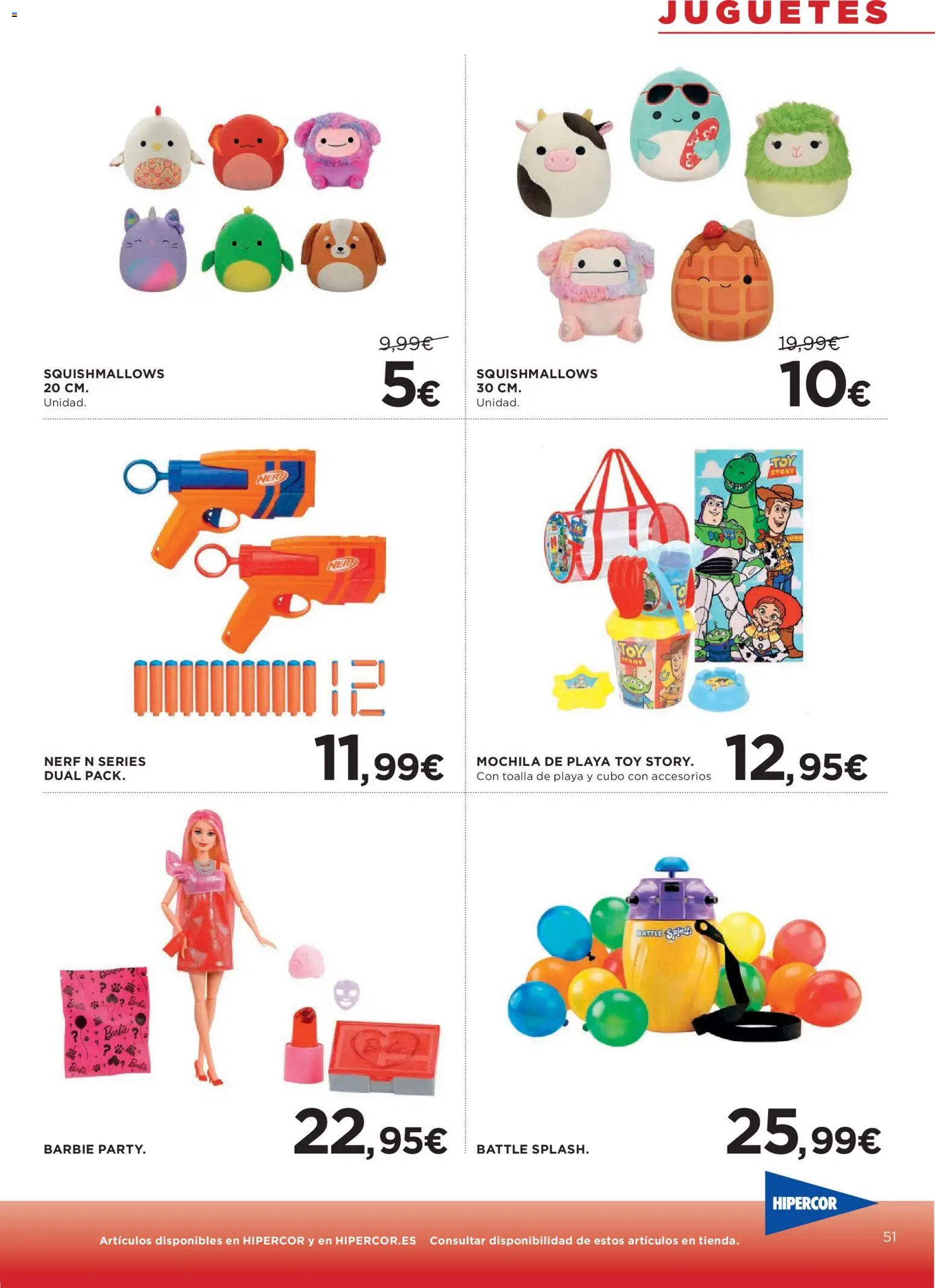 Hipercor catálogo │ válido desde el 16/07/2026 | Página: 51 | Productos: Mochila, Juguetes