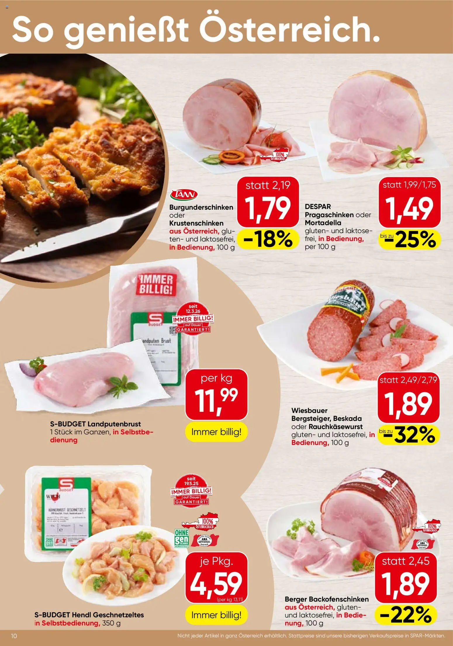 Spar Flugblatt - Kärnten gültig ab 18.06.2026 | Seite: 10