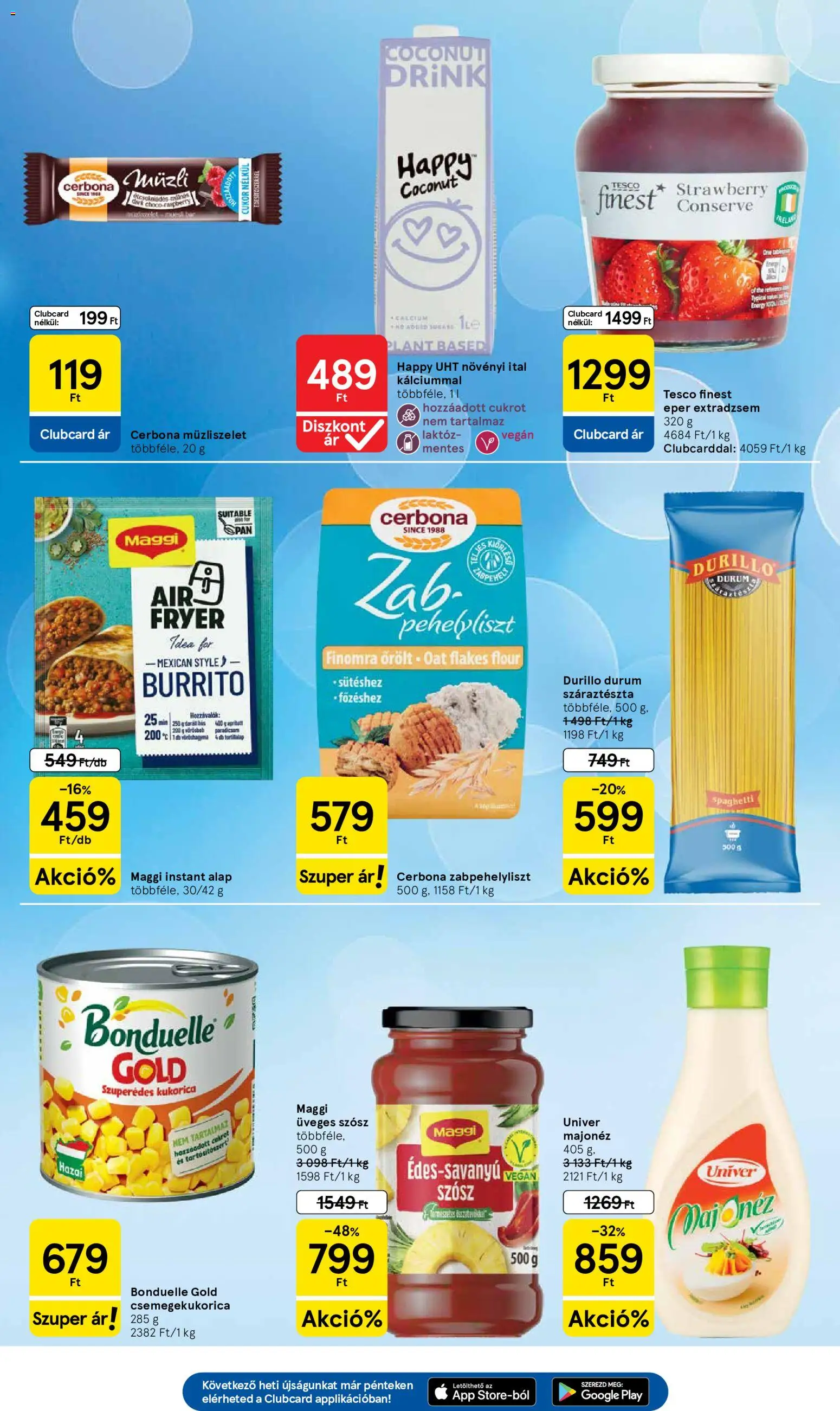 Tesco akciós ujság - amely érvényes a következő dátumtól: 2026.08.18. | Oldal: 5 | Termékek: Müzliszelet, Száraztészta, Szósz, Bonduelle