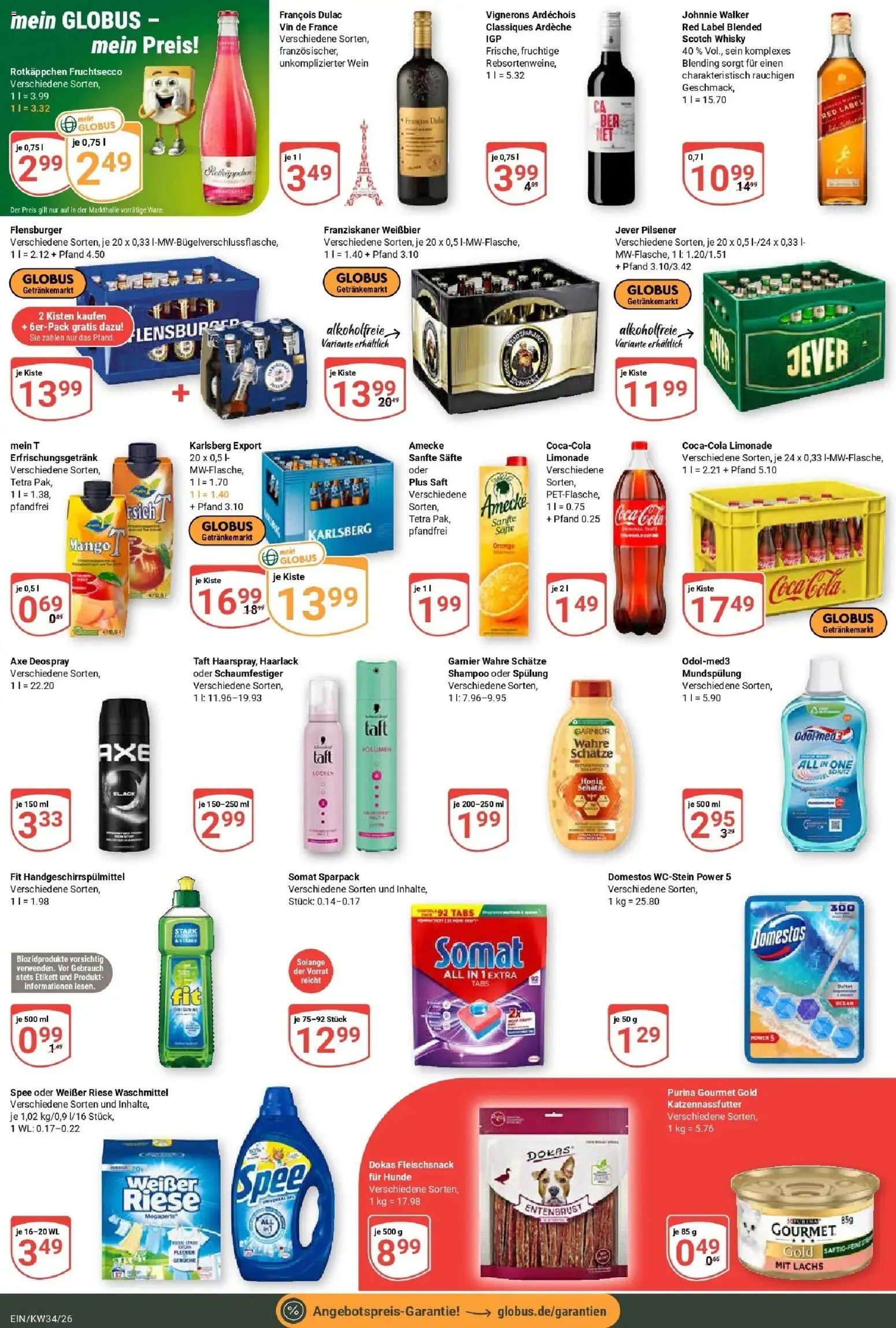 Globus Prospekt Homburg-Einöd (ab 17.08.2026) » Angebote online | Seite: 8 | Produkte: Whisky, Weißbier, Shampoo, Rotkäppchen
