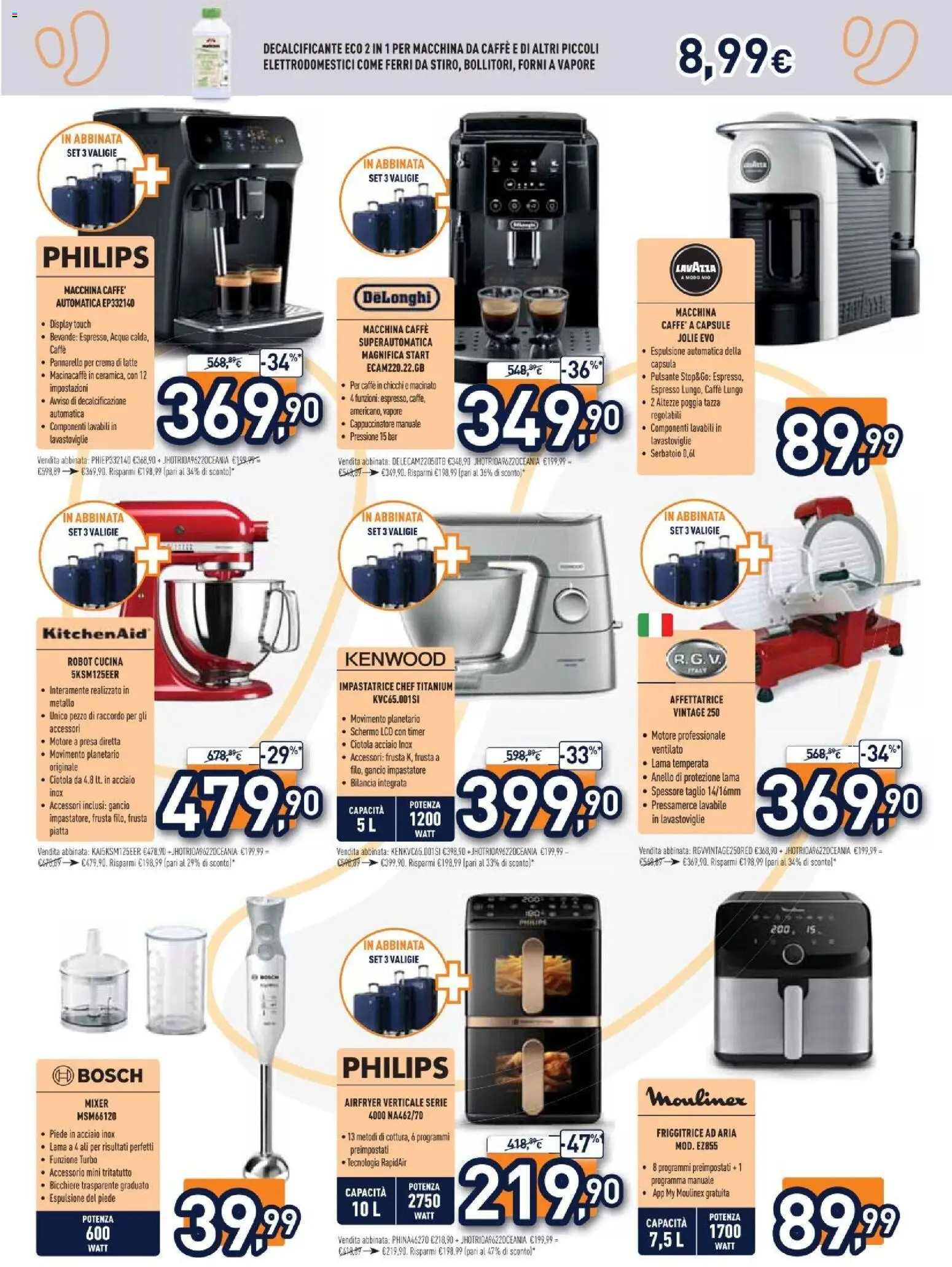 Volantino Unieuro del 01/07/2026 | Pagina: 20 | Prodotti: Macchina da caffe, Caffè, Anello, Macinato