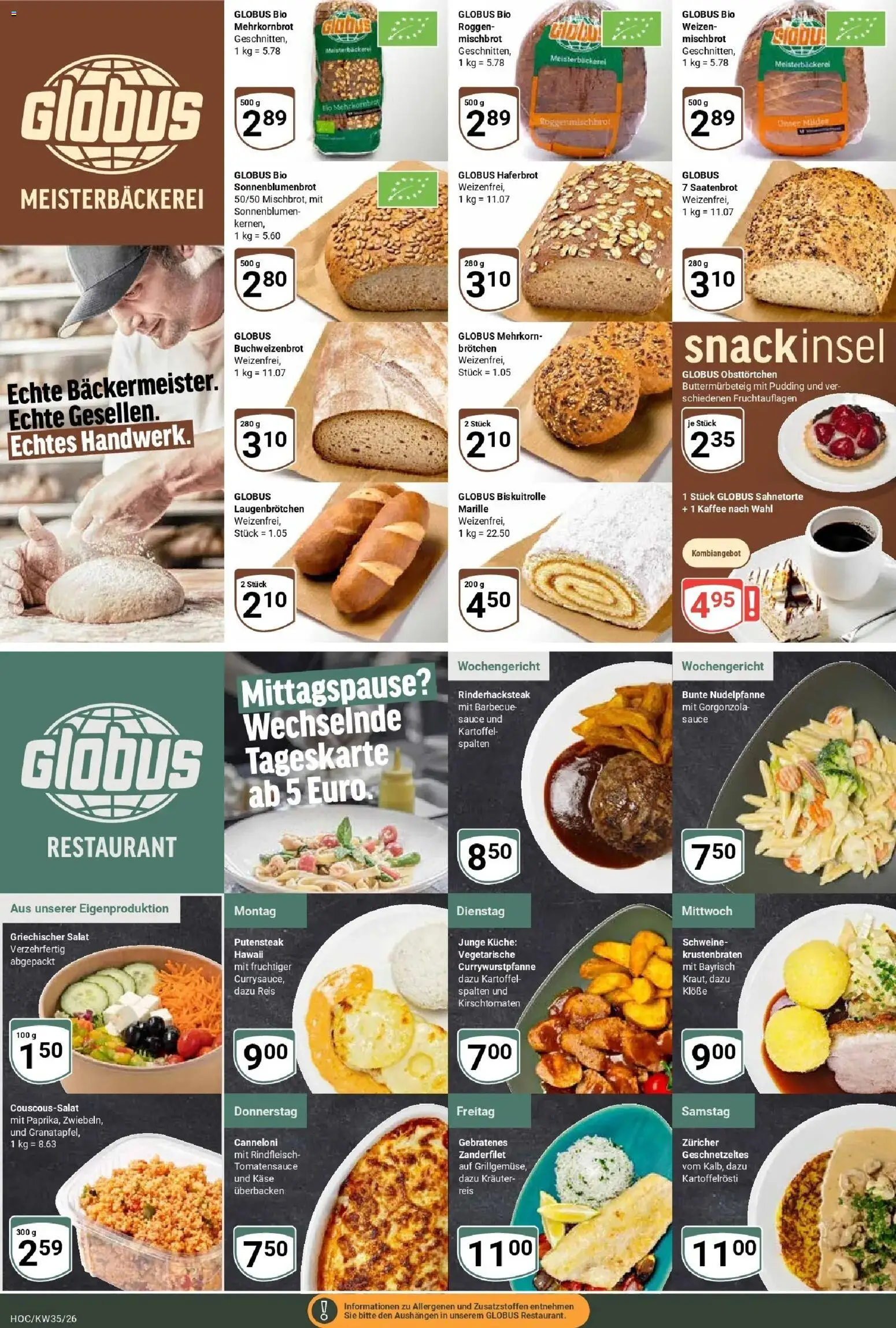 Globus Prospekt Hockenheim (ab 24.08.2026) » Angebote online | Seite: 9 | Produkte: Pudding, Reis, Kirschtomaten, Salat