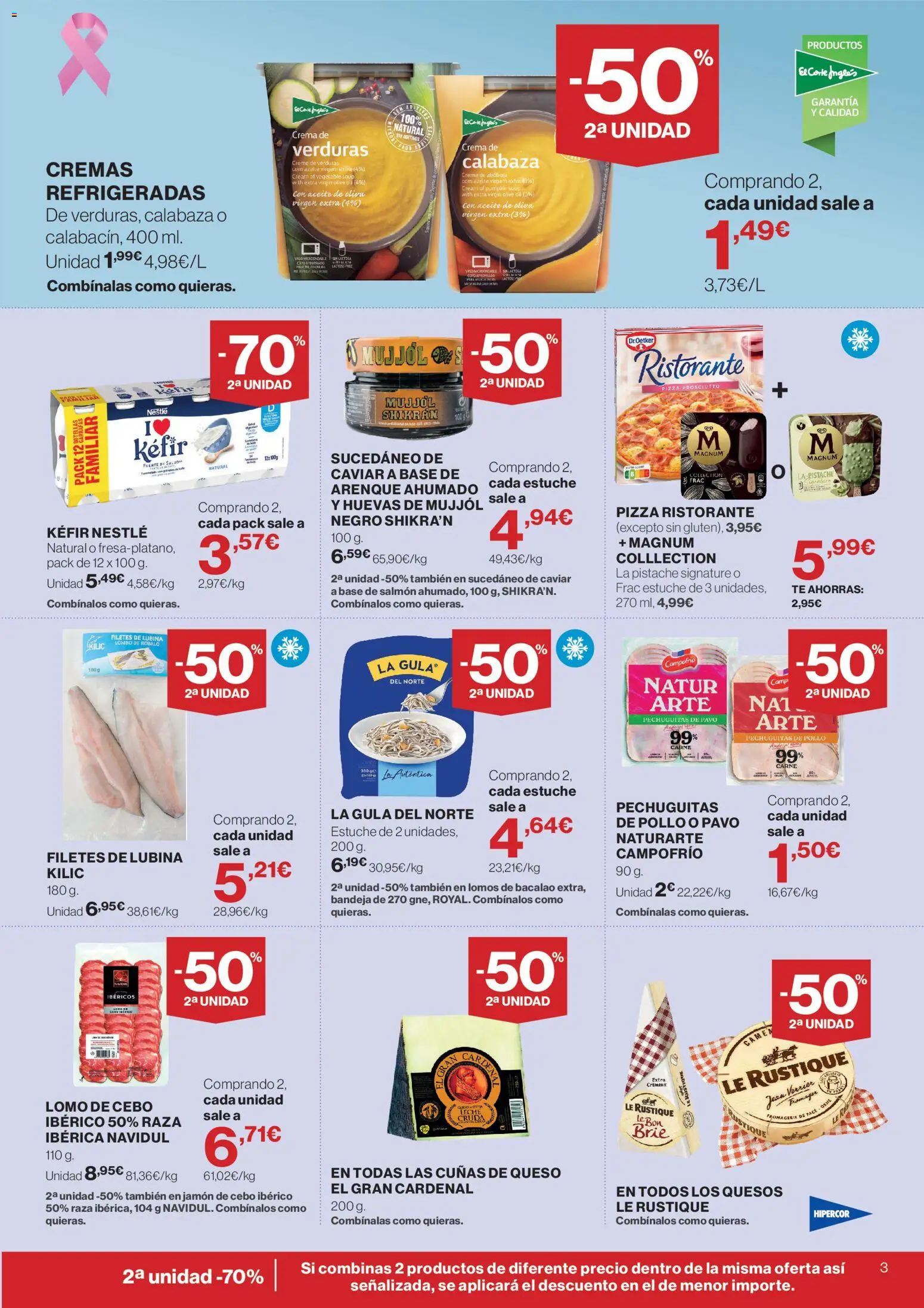 Hipercor catálogo │ válido desde el 15/10/2026 | Página: 3 | Productos: Kéfir, Aceite, Lomo, Aceite de oliva