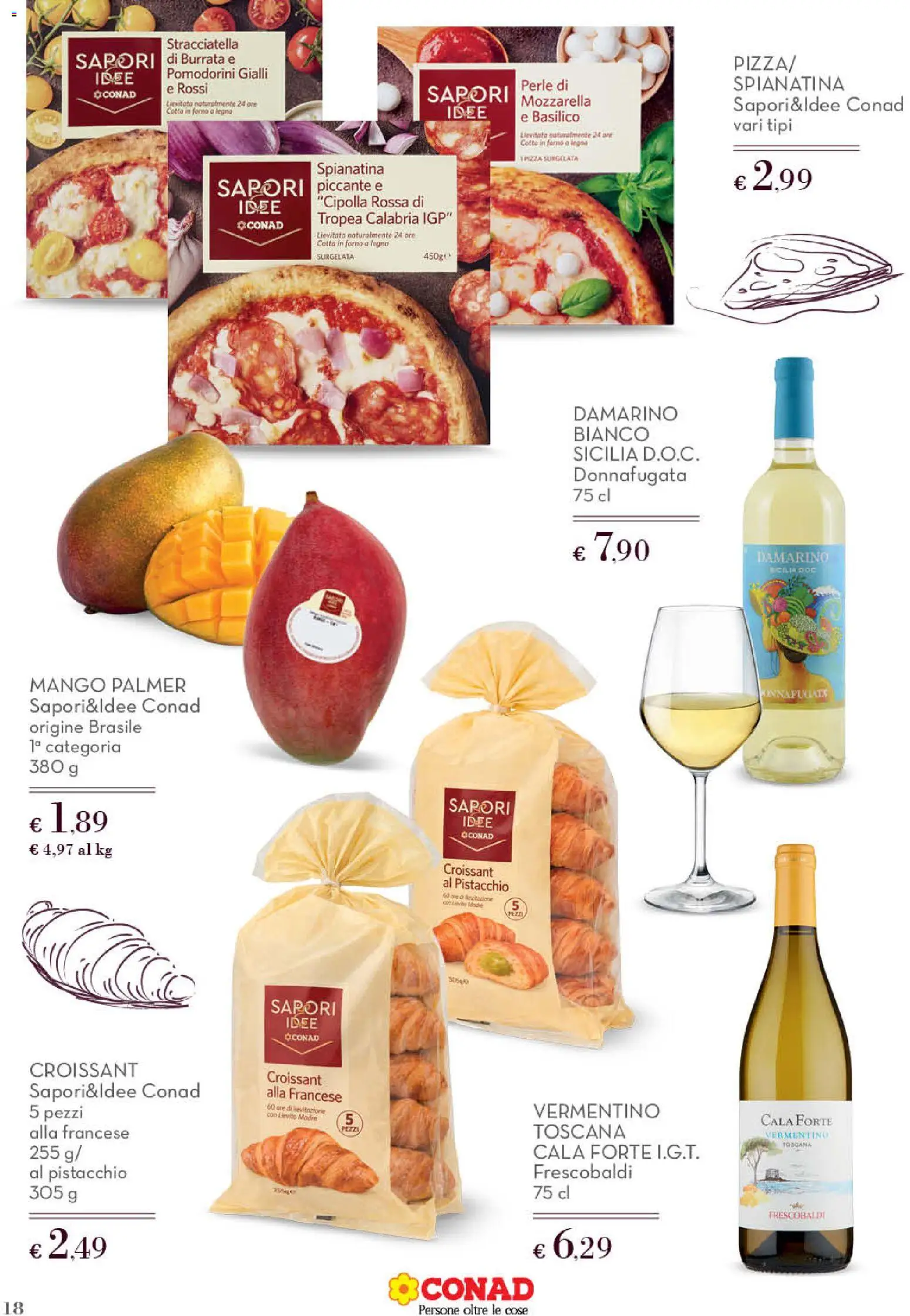 Volantino Conad del 09/09/2026 | Pagina: 18 | Prodotti: Cipolla rossa, Croissant, Burrata, Lievito