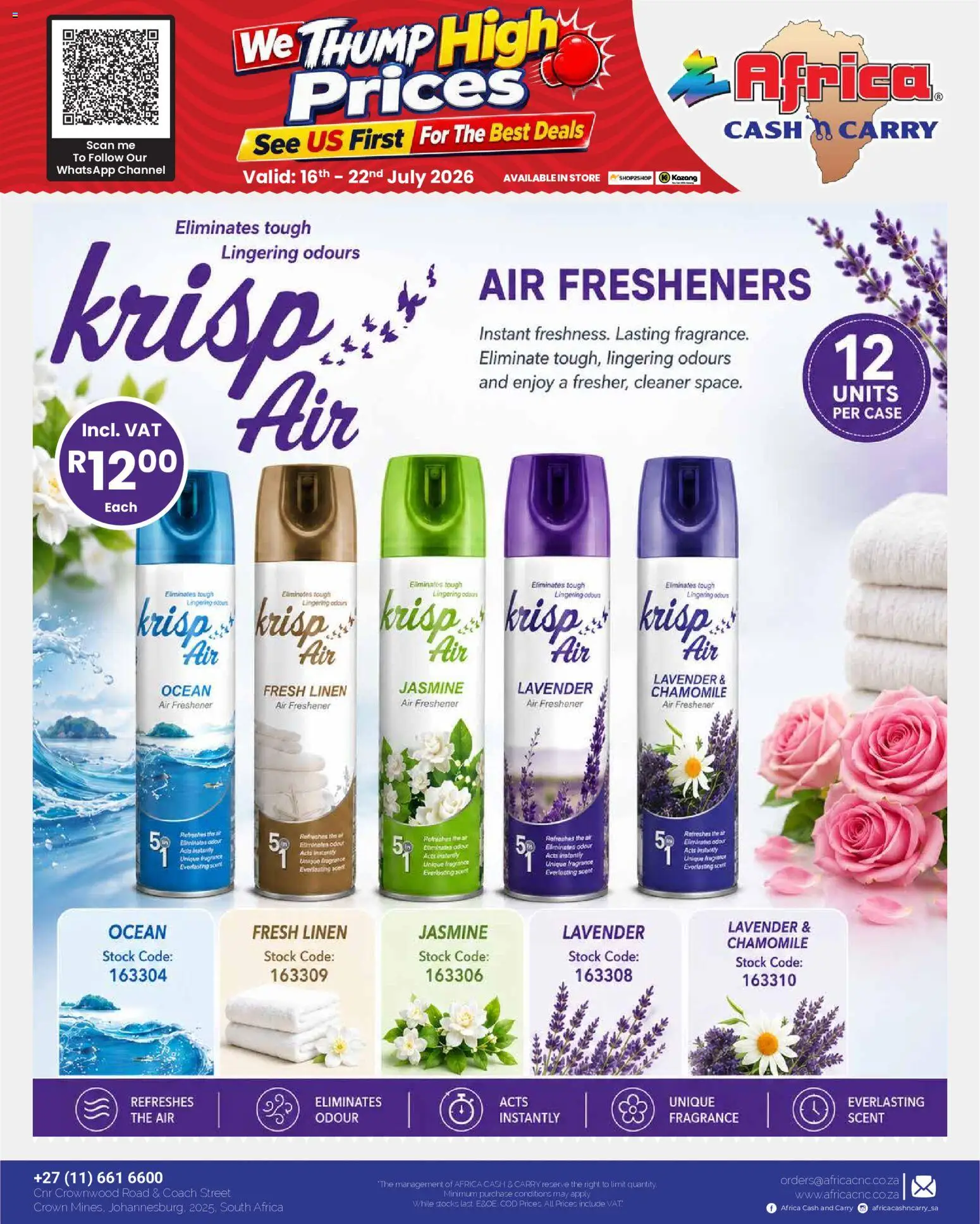 New Africa Cash & Carry catalogue – valid from 16/07/2026 | Page: 18 | Products: Socks, Case, Air freshener, Stock