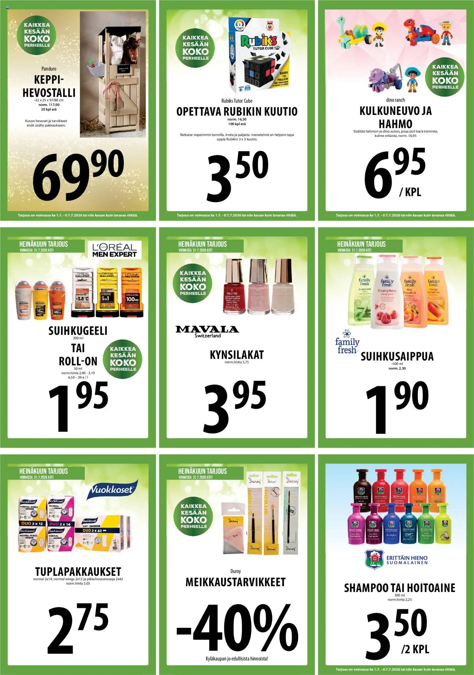 Tuuri tarjoukset – voimassa 01/07/2026 alkaen | Sivu: 18 | Tuotteet: Mango, Shampoo, Hoitoaine, Suihkugeeli
