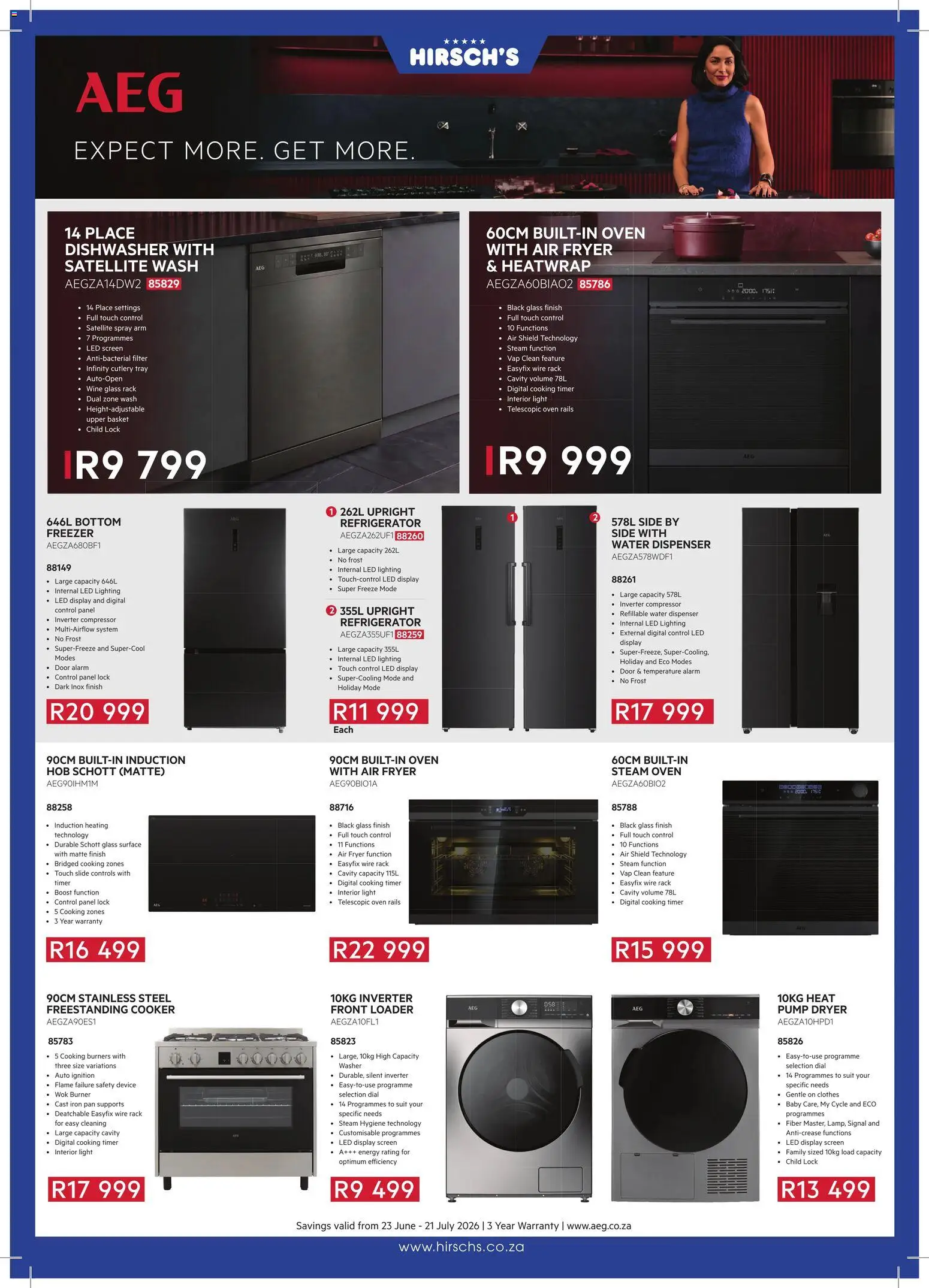 New Hirsch's catalogue – valid from 23/06/2026 | Page: 28 | Products: Hob, Compressor, Light, Water