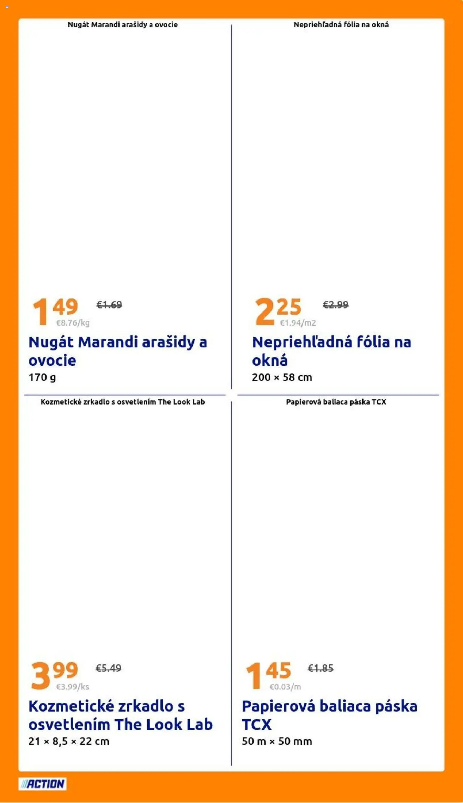 Nové Action akcie – leták je platný od 12.08.2026 | Strana: 23 | Produkty: Zrkadlo, Arašidy, Ovocie