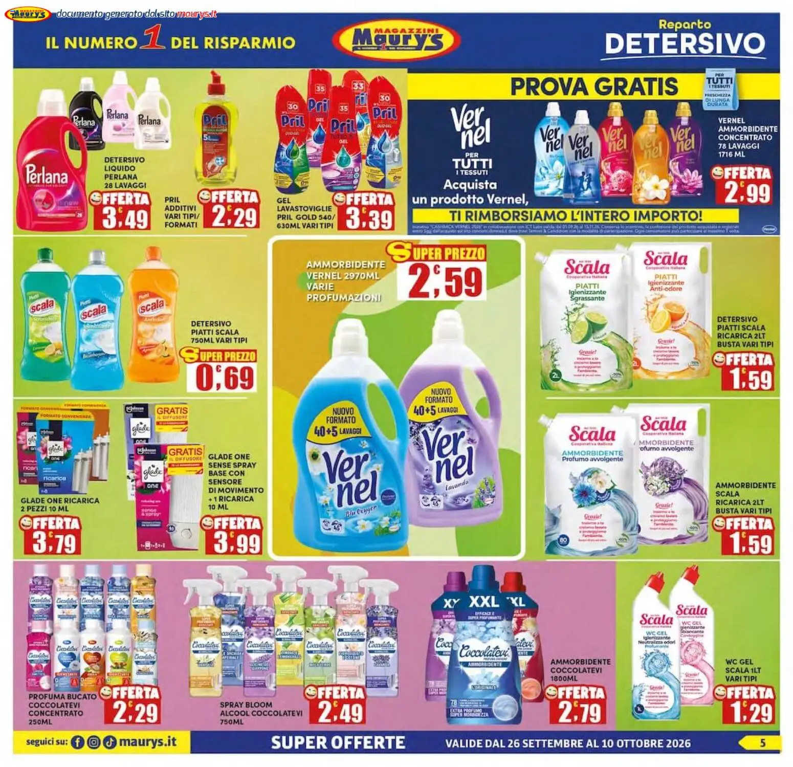 Volantino Maury's del 26/09/2026 | Pagina: 5