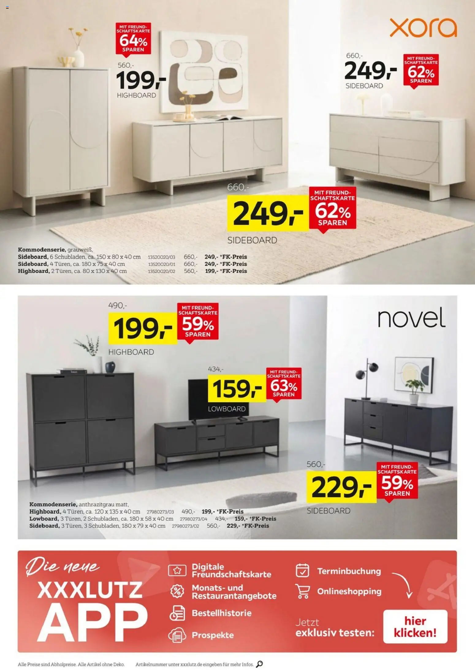 XXXLutz Aufbewahrung & Deko – gültig ab 27.06.2026 | Seite: 4 | Produkte: Sideboard, Lowboard, HIghboard