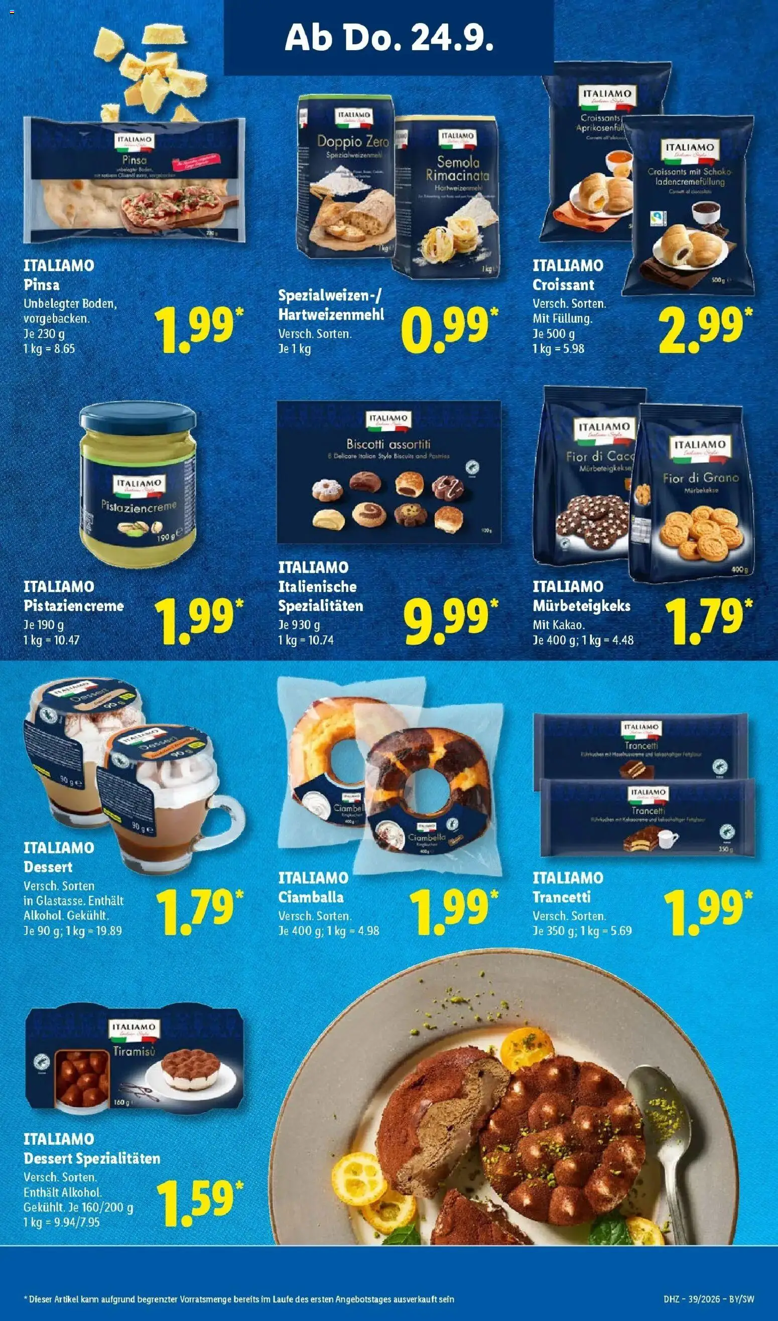 Lidl Prospekt Villingen-schwenningen (ab 21.09.2026) zum Blättern » Angebote | Seite: 55 | Produkte: Spezialitäten, Creme, Croissant, Pizza