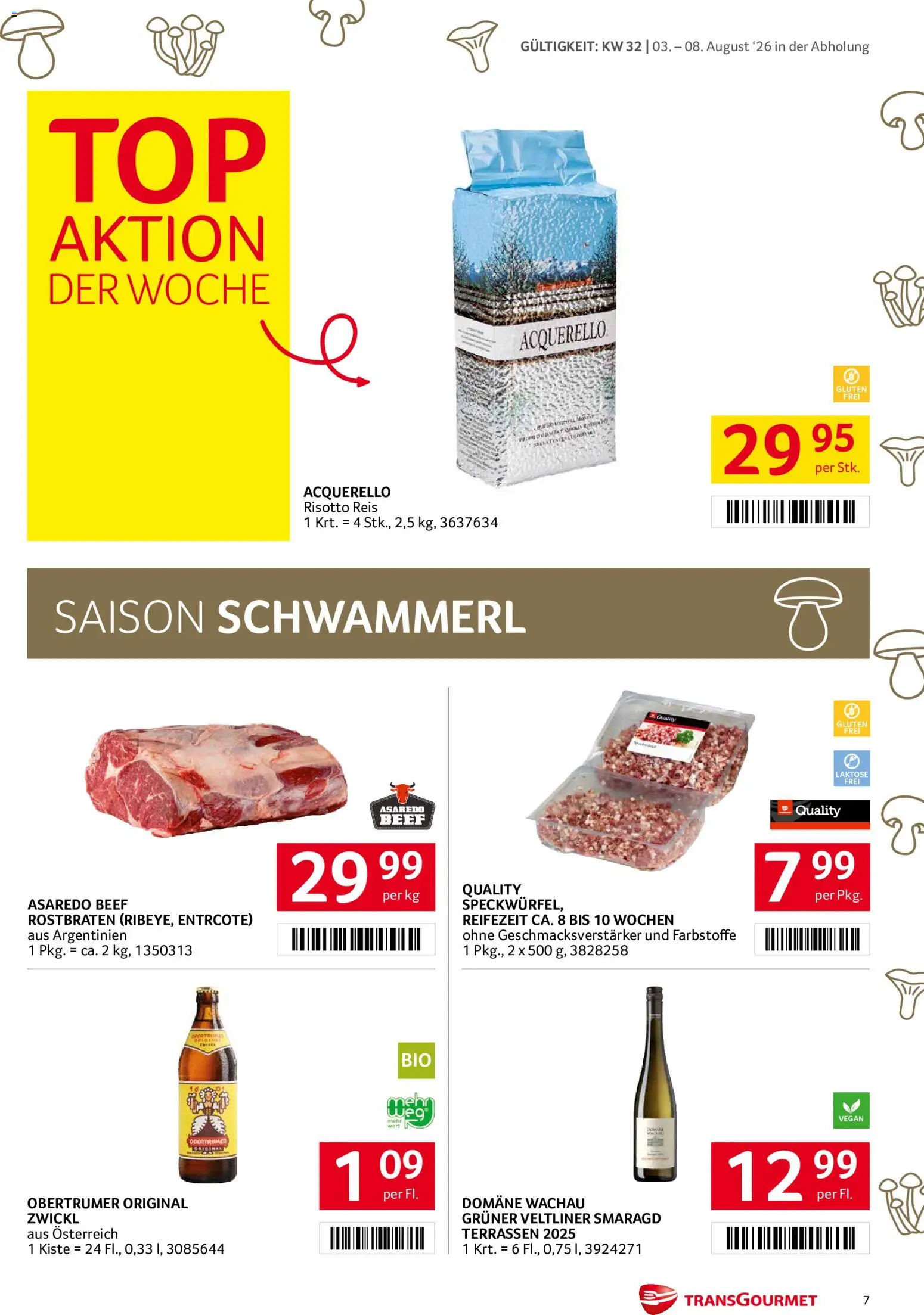 Transgourmet Flugblatt gültig ab 03.08.2026 | Seite: 7 | Produkte: Reis