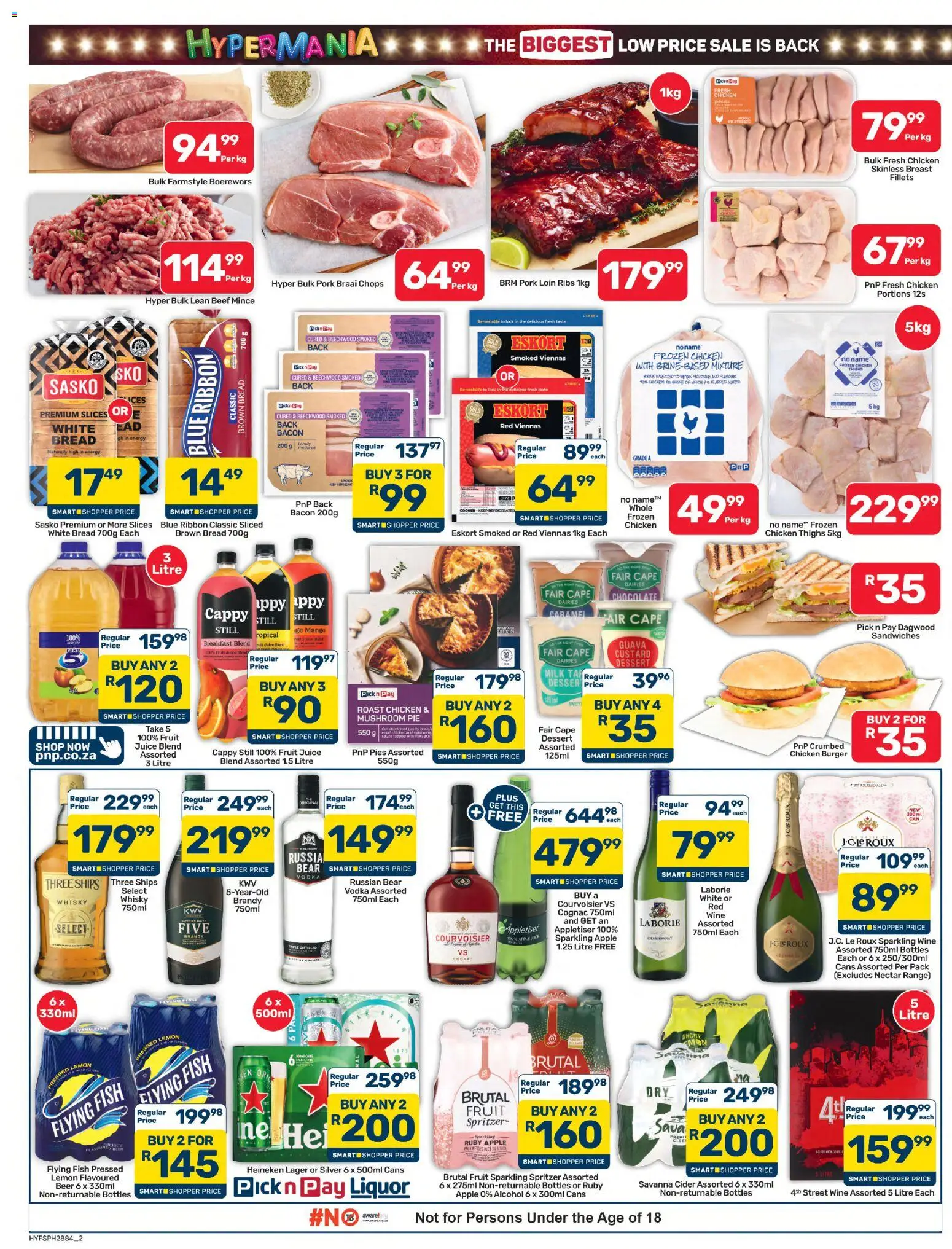 New Pick n Pay catalogue – valid from 25/09/2026 | Page: 2 | Products: Alcohol, Beer, Pork, Cognac