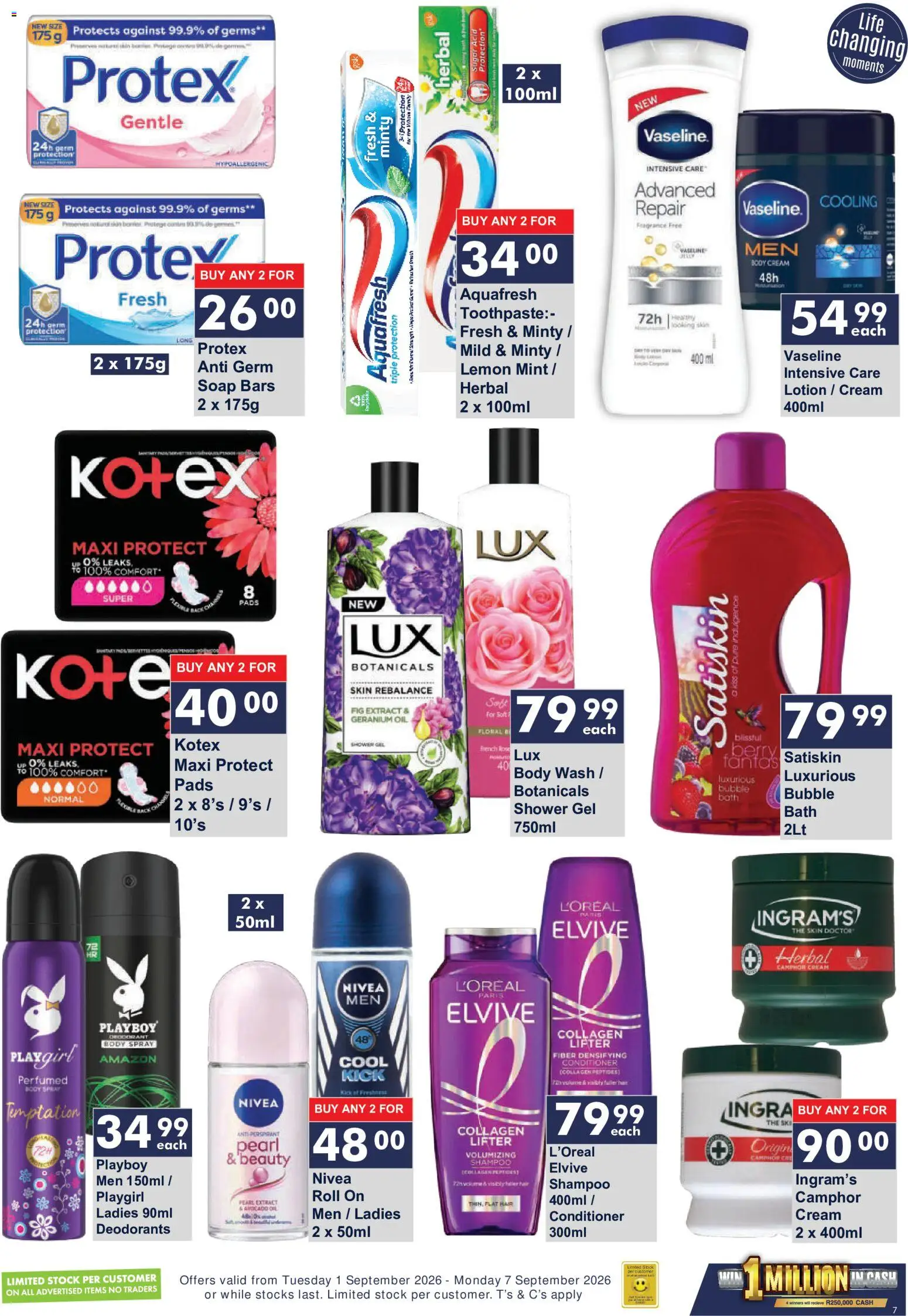 New President Hyper catalogue – valid from 01/09/2026 | Page: 7 | Products: Shower, Body spray, Fragrance, Lemon