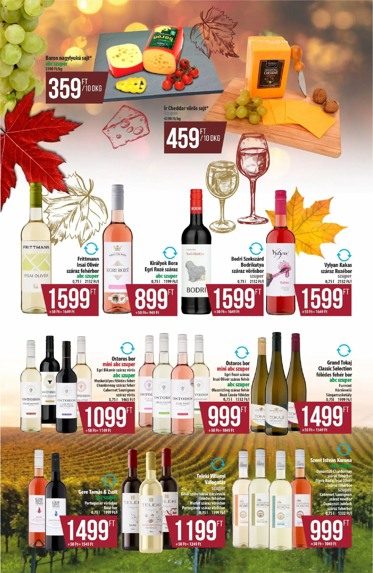 COOP akciós ujság - amely érvényes a következő dátumtól: 2026.10.15. | Oldal: 8 | Termékek: Egri Bikavér, Cabernet, Bor, Vörösbor
