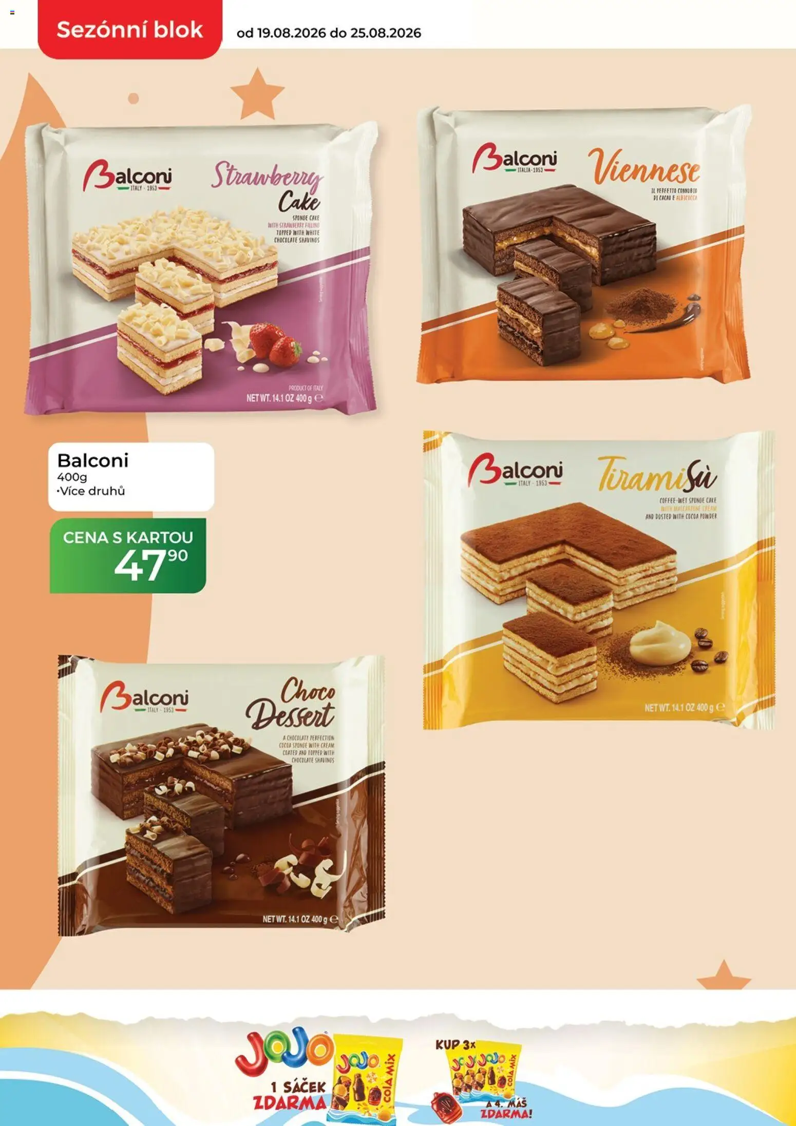 Tamda Foods leták od 19.08.2026 | Strana: 6 | Produkty: Tiramisu, Blok, Cola, Sáček