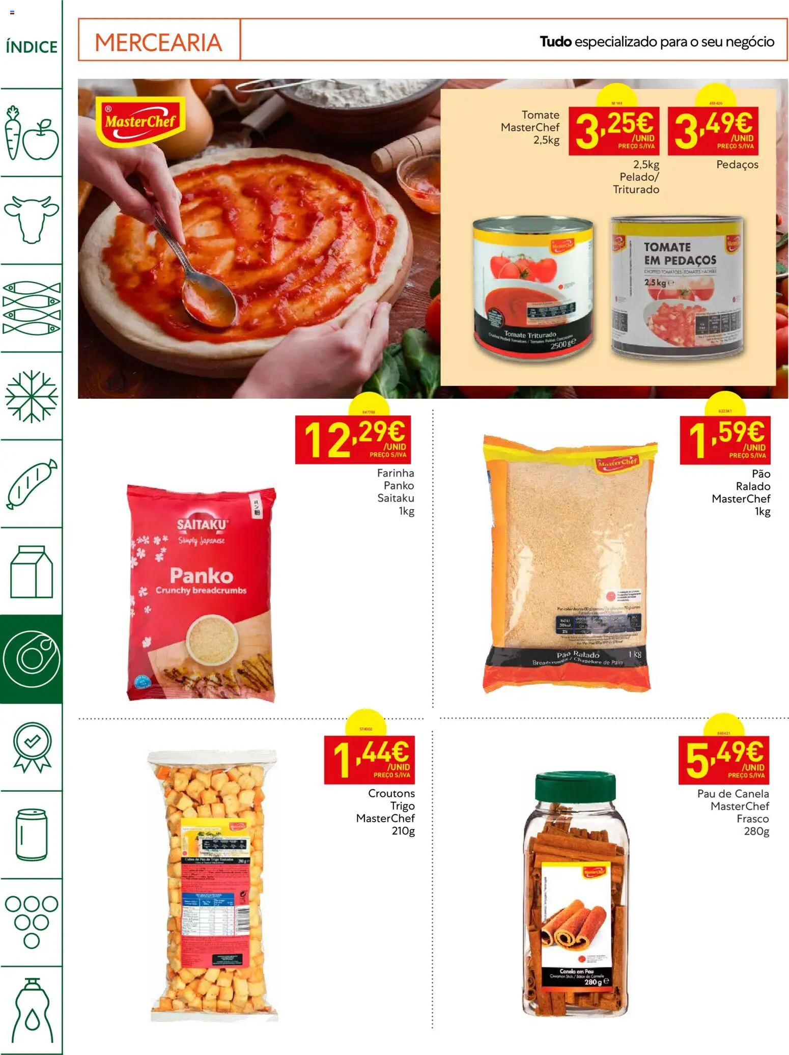 Recheio Horeca Madeira │ válido de 19.05.2026 | Página: 20 | Produtos: Canela, Pão, Farinha panko, Tomate