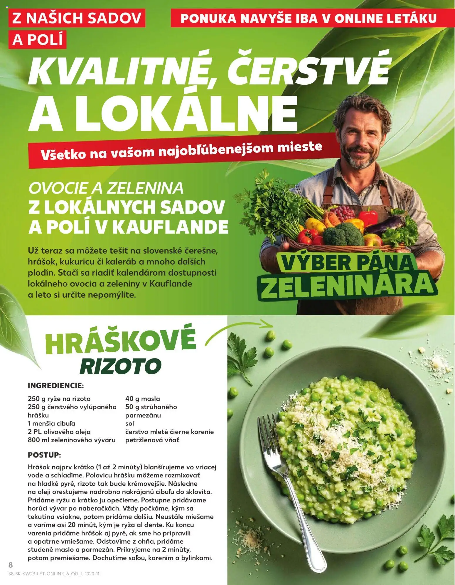 Nové Kaufland akcie – leták je platný od 04.06.2026 | Strana: 8 | Produkty: Maslo, Ryža, Čierne korenie, Hrášok