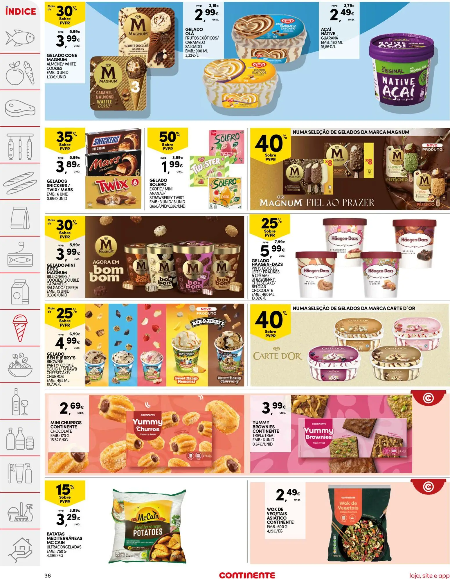 Continente folheto │ válido de 20/10/2026 | Página: 38 | Produtos: Açai, Cereja, Gelado, Chocolate