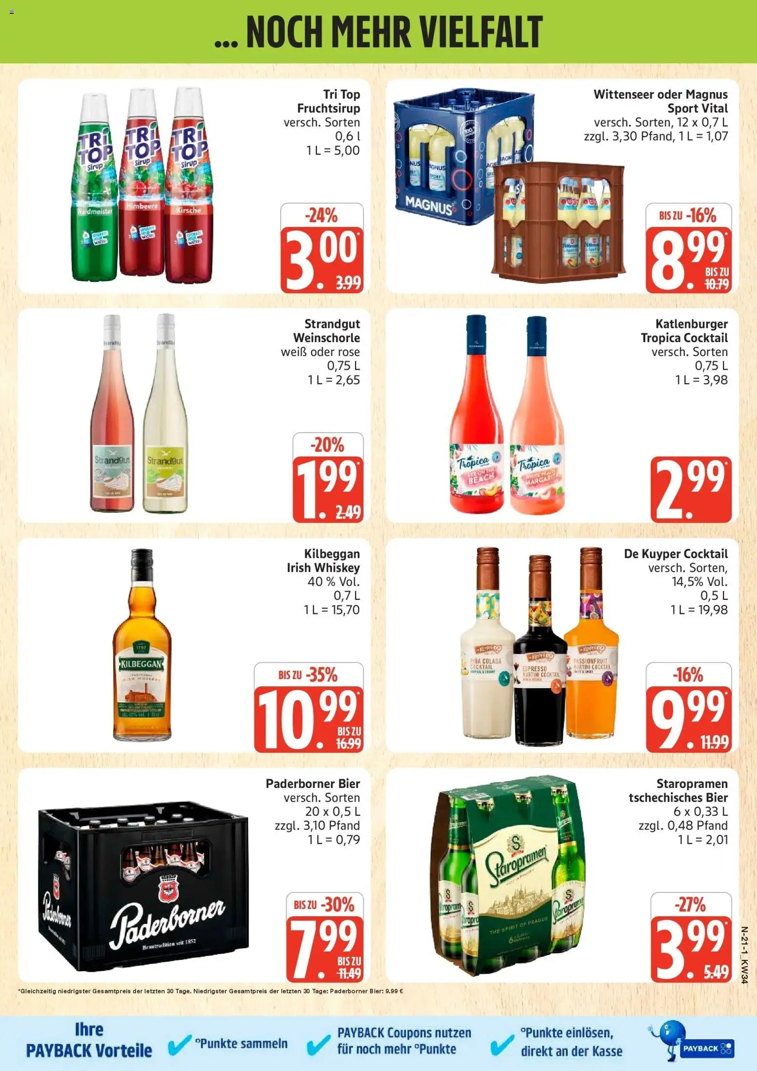 Marktkauf Prospekt Cuxhaven (ab 17.08.2026) » Angebote online | Seite: 21 | Produkte: Top, Martini, Sirup, Whiskey