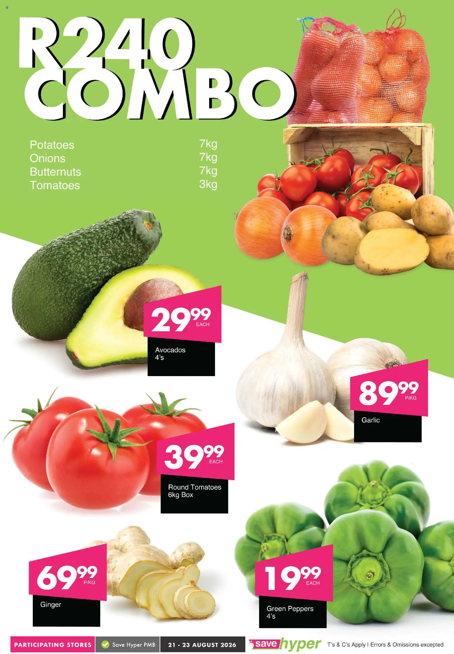 New Save catalogue – valid from 21/08/2026 | Page: 4 | Products: Tomatoes, Avocados, Potatoes, Onions