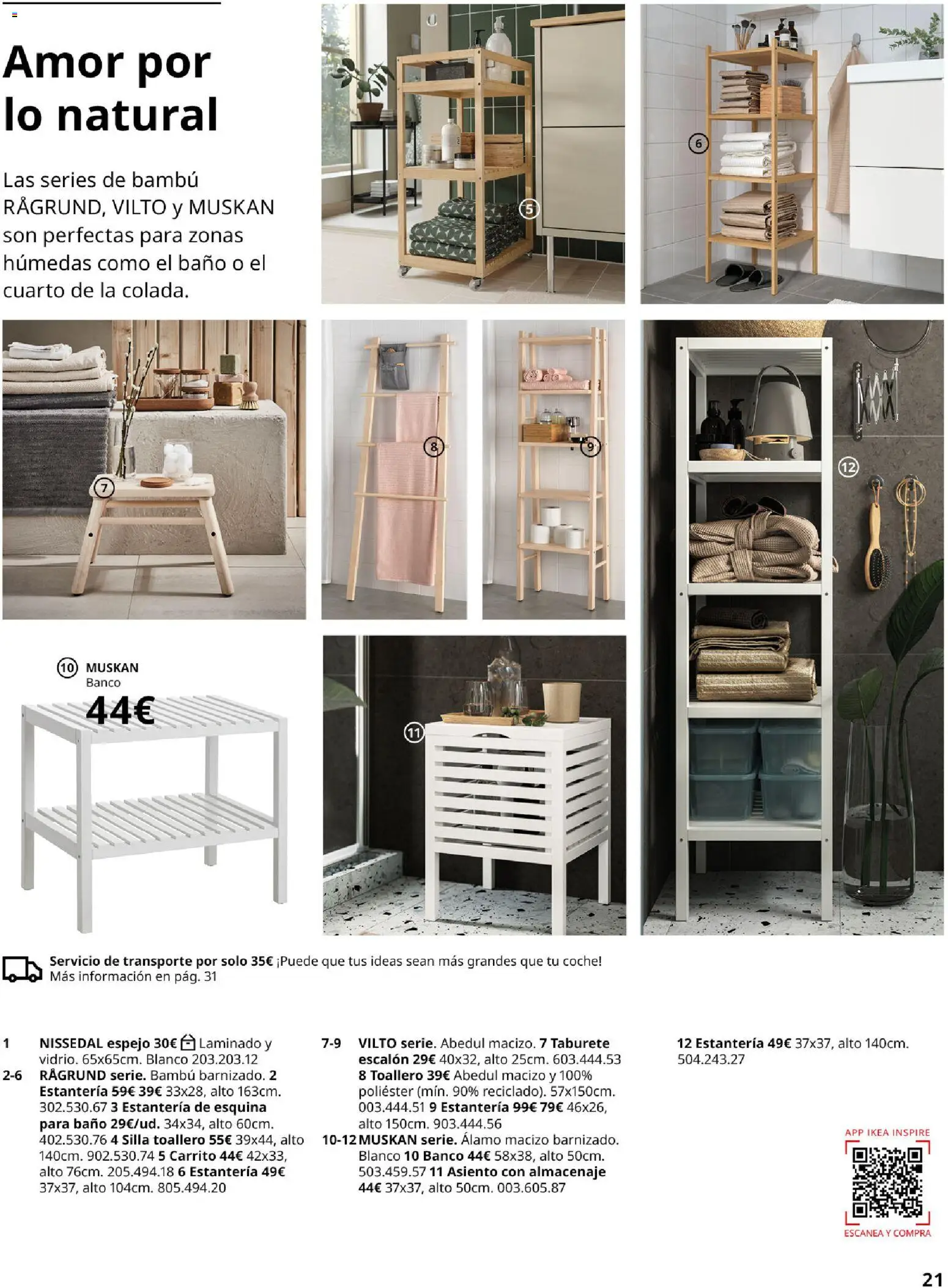 Catálogo IKEA Baňos │ válido desde el 01.02.2026 | Página: 21 | Productos: Taburete, Toallero, Silla, Baño