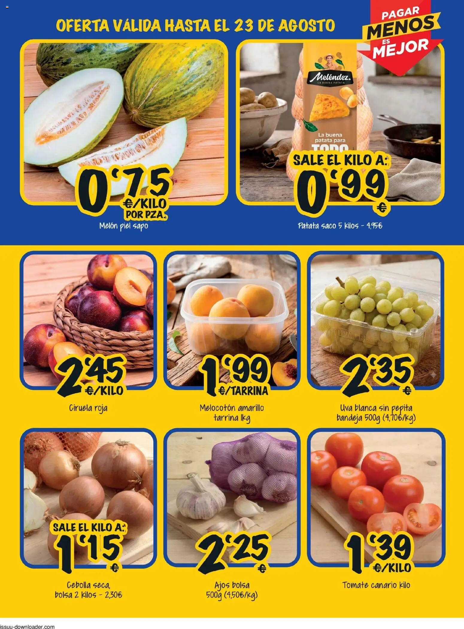 Cash Fresh folleto Viso del Alcor │ válido desde el 06/08/2026 | Página: 7 | Productos: Tomate, Cebolla, Bandeja, Melocotón amarillo