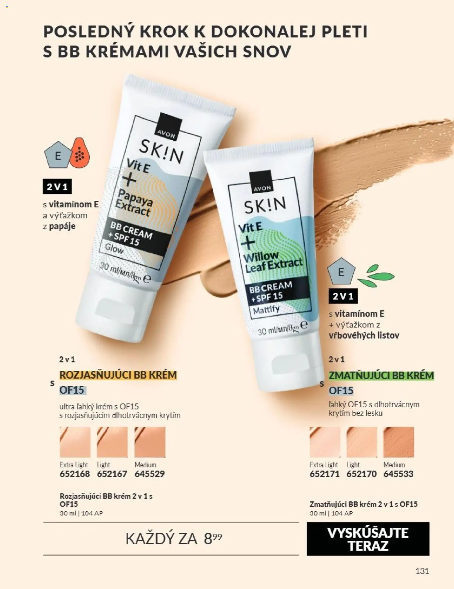 Nové Avon akcie – leták je platný od 01.09.2026 | Strana: 131 | Produkty: BB krém, Krém