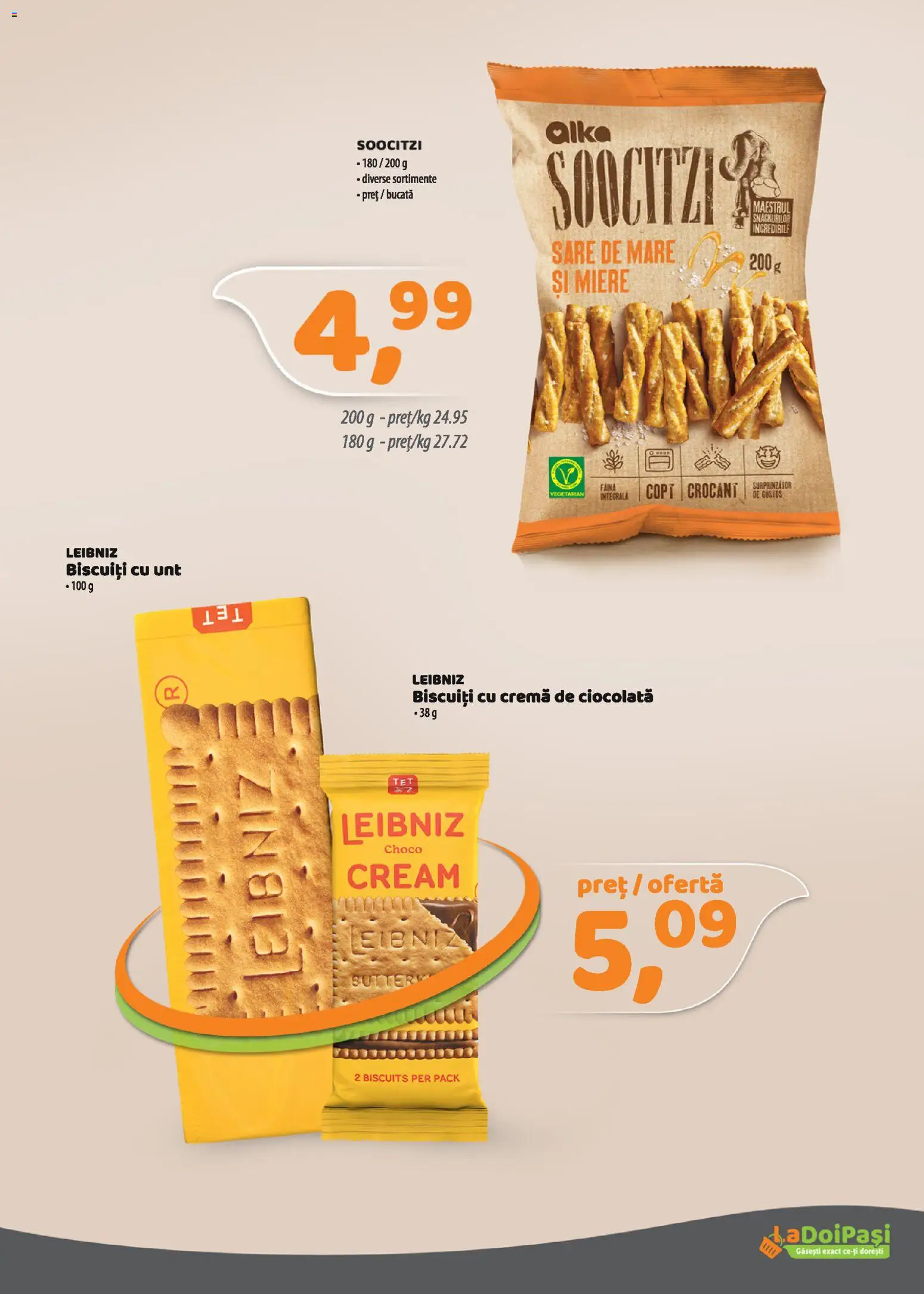 Noul catalog LaDoiPași – valabil de la 16.05.2026 | Pagină: 7 | Produse: Unt, Cremă, Ciocolată, Biscuiți