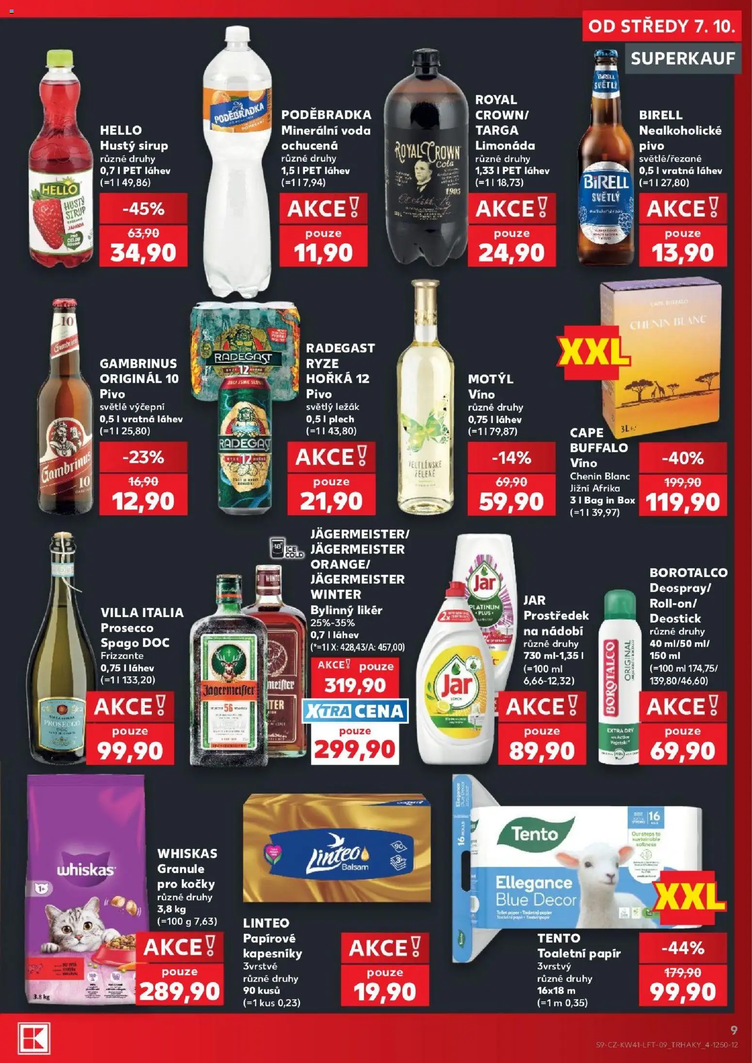Kaufland leták - Liberec od 07.10.2026 | Strana: 9 | Produkty: Birell, Frizzante, Plech, Jar