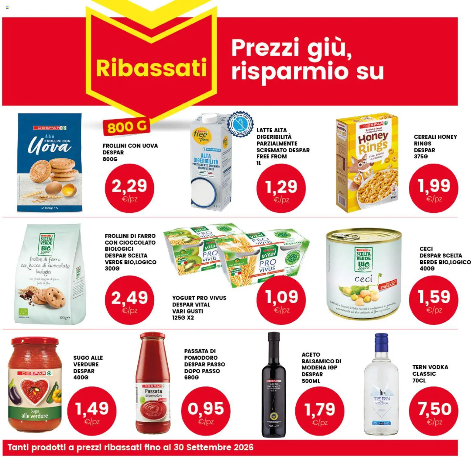 Volantino Interspar del 31/08/2026 | Pagina: 32 | Prodotti: Cereali, Ceci, Aceto, Sugo