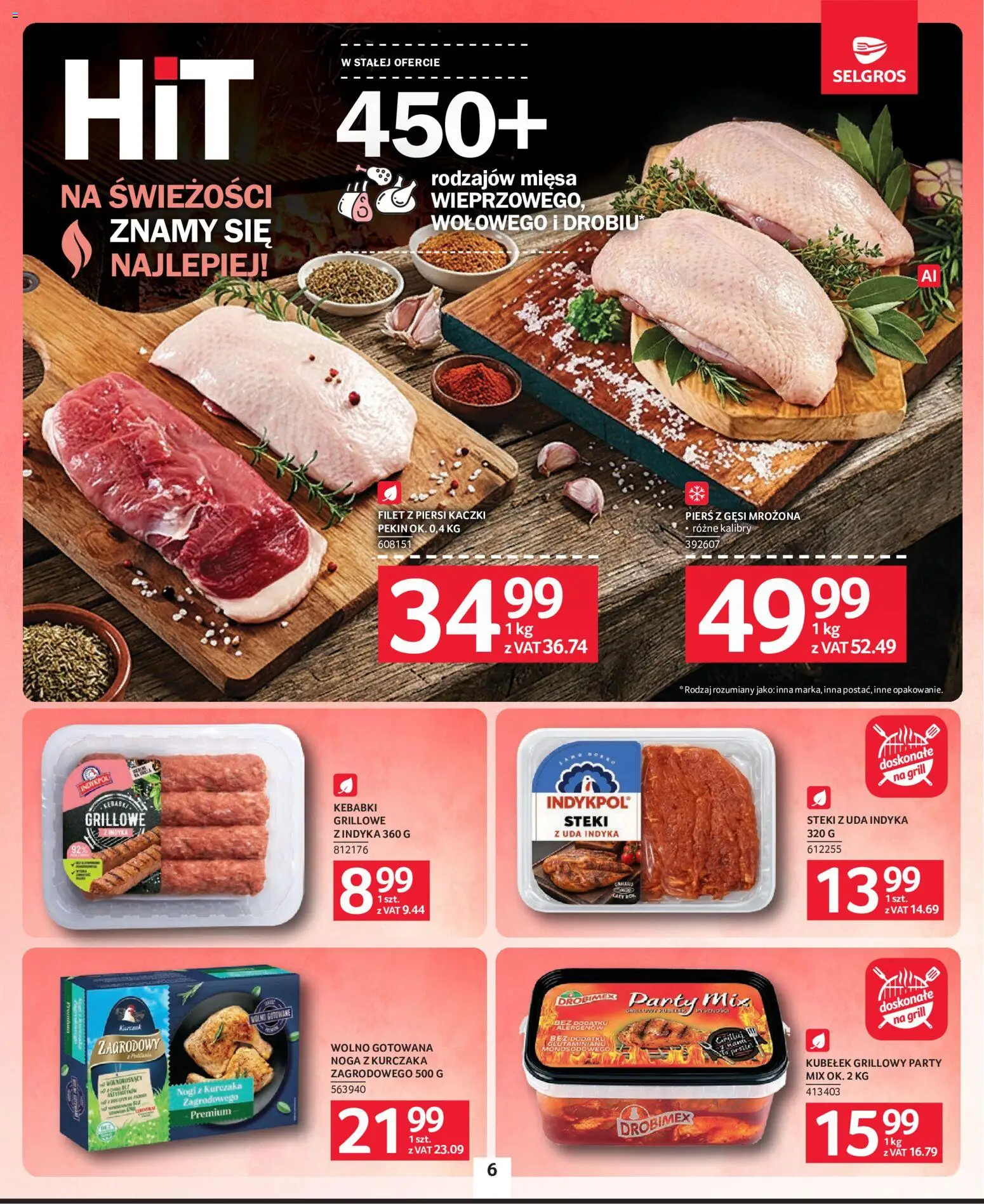 Selgros cash&carry gazetka od 30.07.2026 | Strona: 6 | Produkty: Pierś z gęsi, Piersi, Steki, Filet