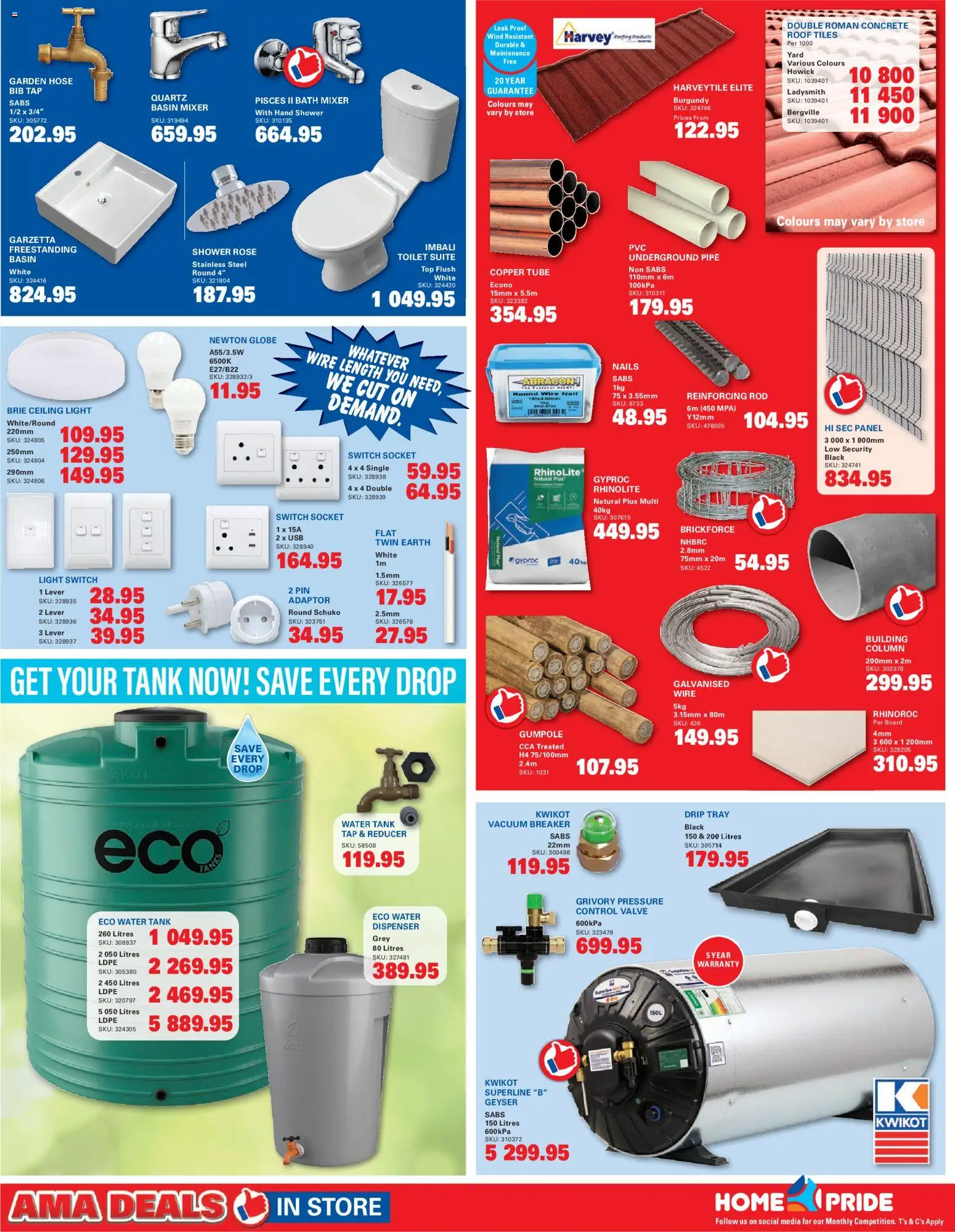 New Cashbuild catalogue – valid from 19/10/2026 | Page: 2 | Products: Tray, Toilet, Light, Water