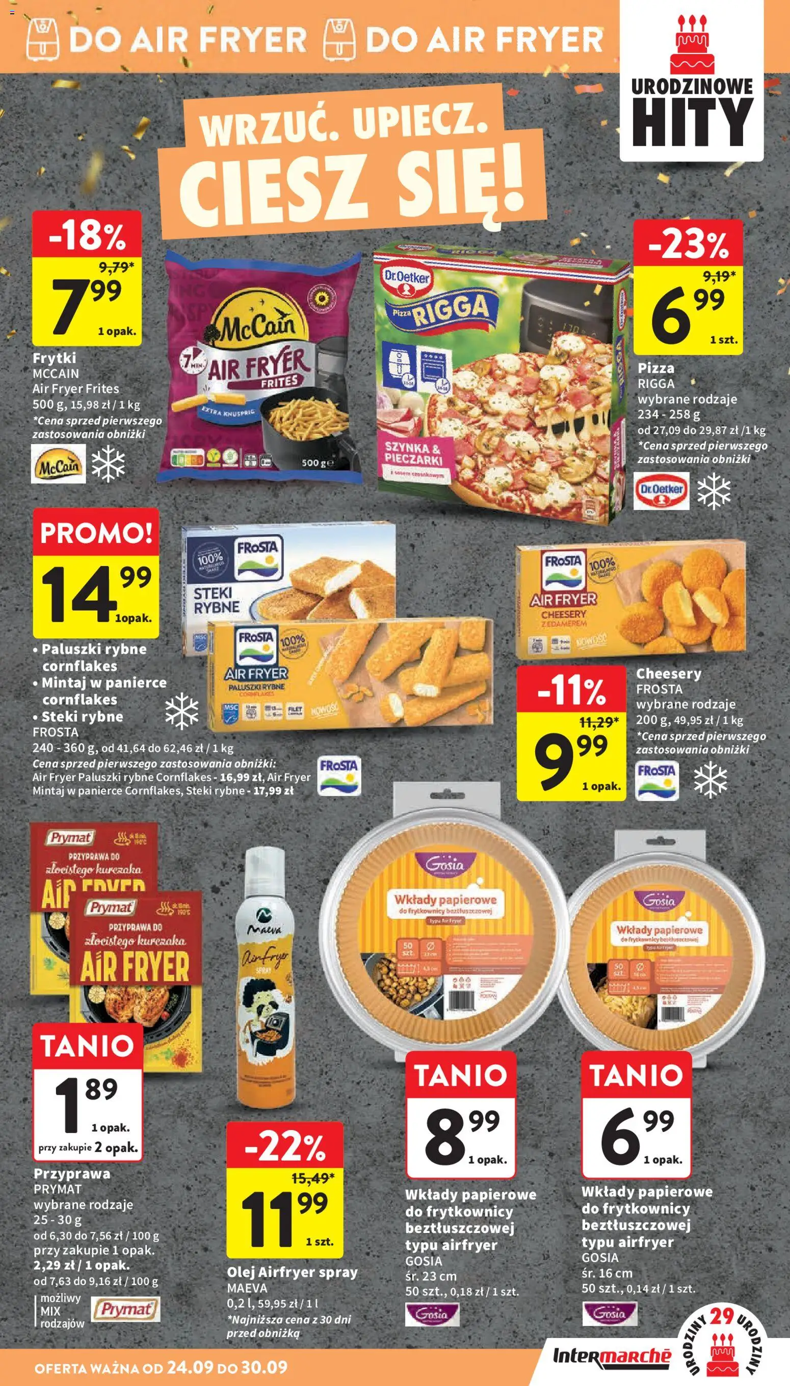 Intermarche gazetka od 24.09.2026 | Strona: 33 | Produkty: Frosta, Steki, Szynka, Paluszki rybne