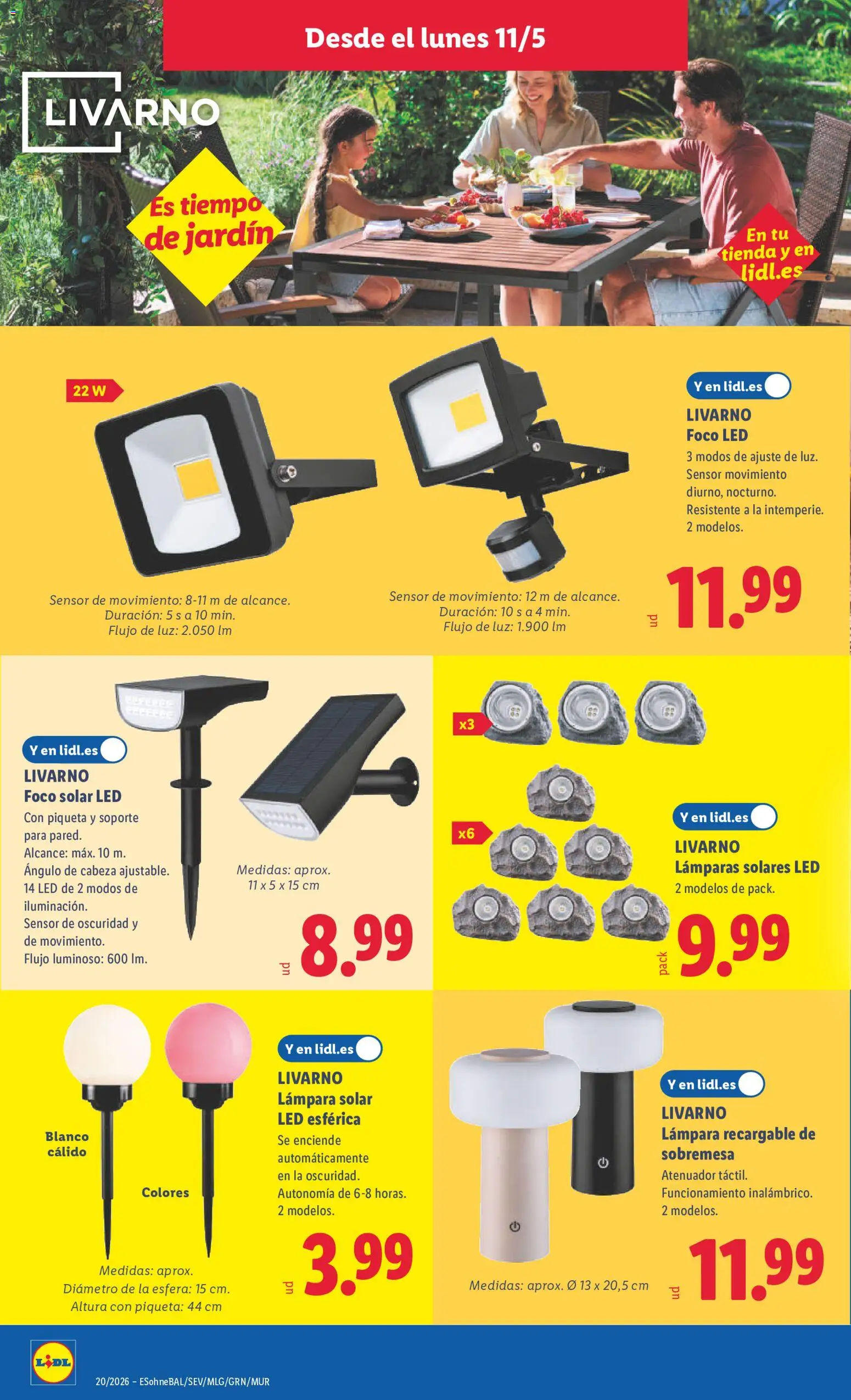 Lidl folleto de bazar │ válido desde el 11.05.2026 | Página: 12 | Productos: Απορρυπαντικό ρούχων σε σκόνη, Lámpara
