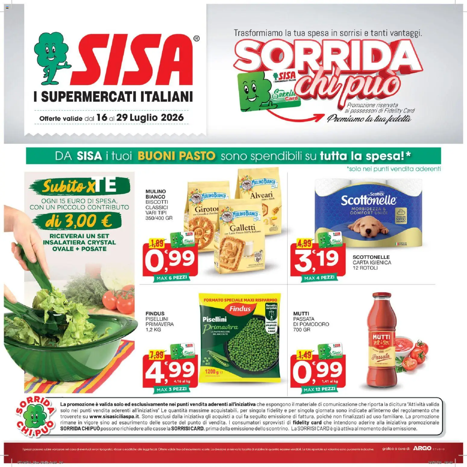 Volantino SISA del 16/07/2026 | Pagina: 24 | Prodotti: Posate, Carta igienica, Pomodoro, Latte