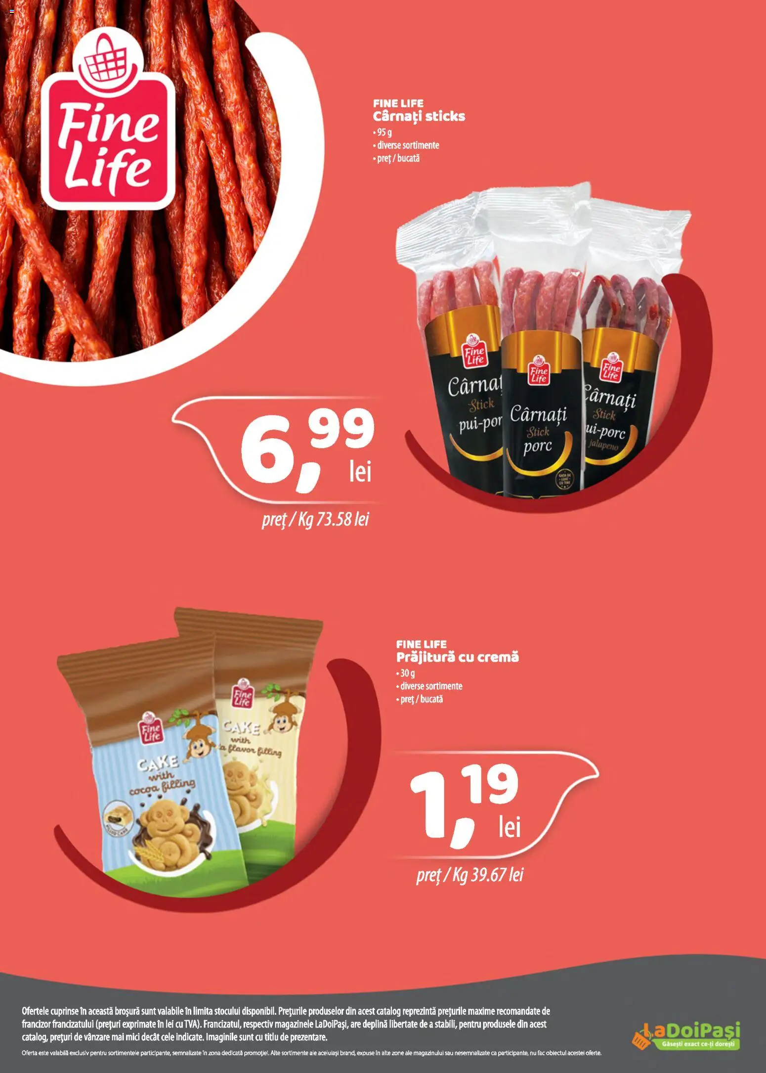 Noul catalog LaDoiPași – valabil de la 16.09.2026 | Pagină: 16 | Produse: Carnati sticks, Mici, Cremă, Cârnați