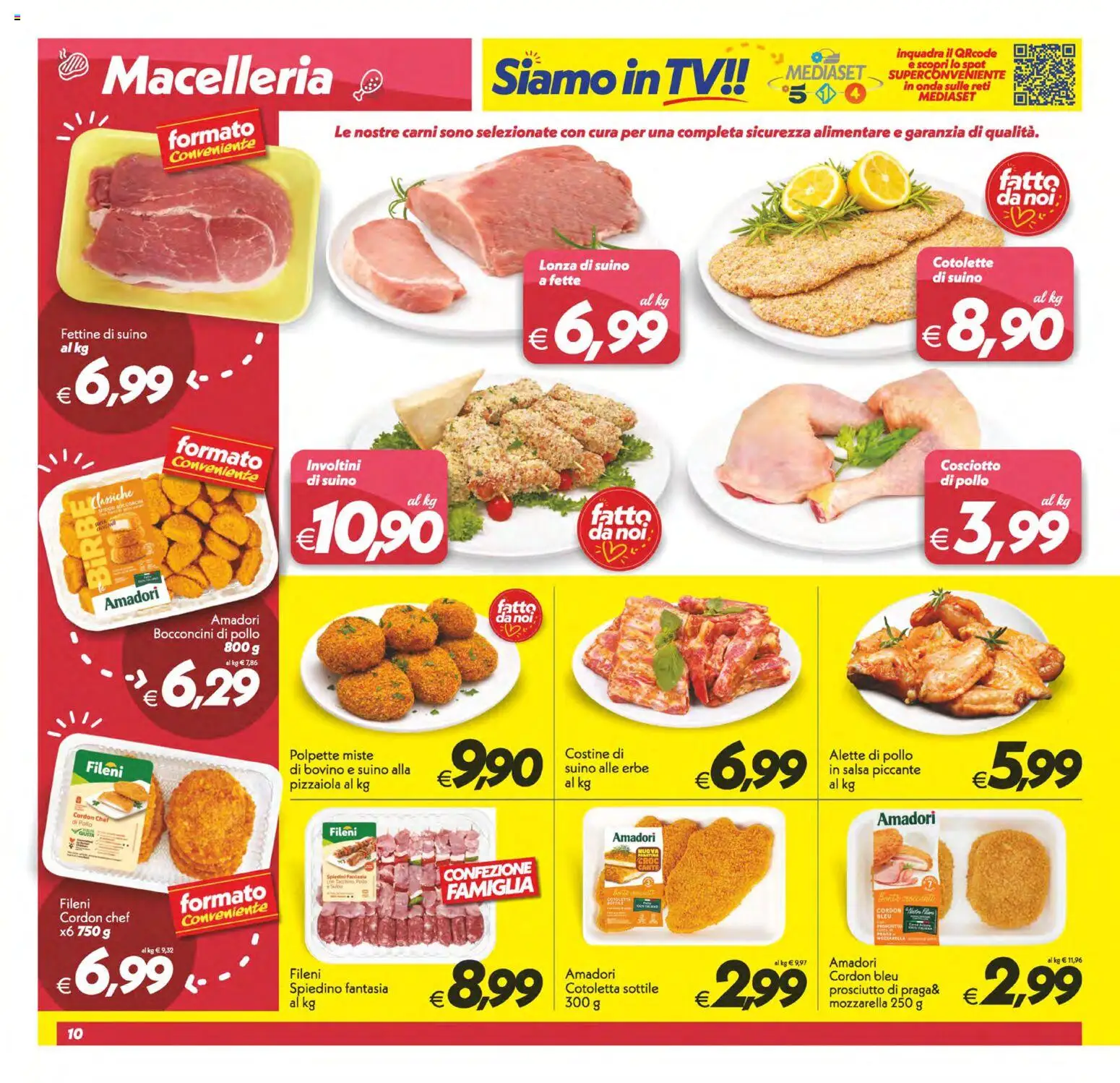 Volantino SuperConveniente del 29.05.2026 | Pagina: 10 | Prodotti: Bovino, Pollo, Salsa, Spiedini