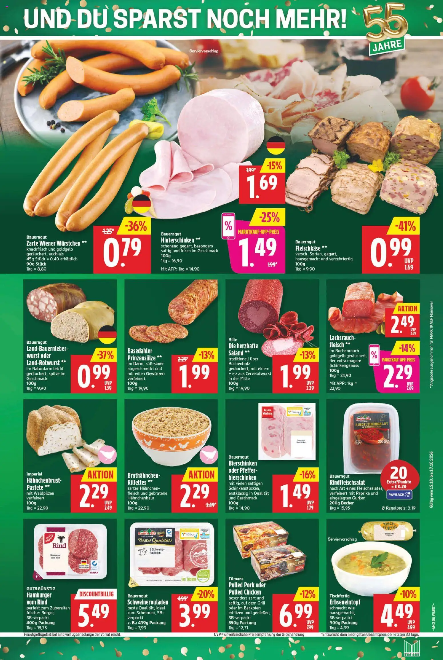 Marktkauf Prospekt – gültig ab 12.10.2026 | Seite: 5 | Produkte: Hahnchen, Paprika, Pfeffer, Wurst