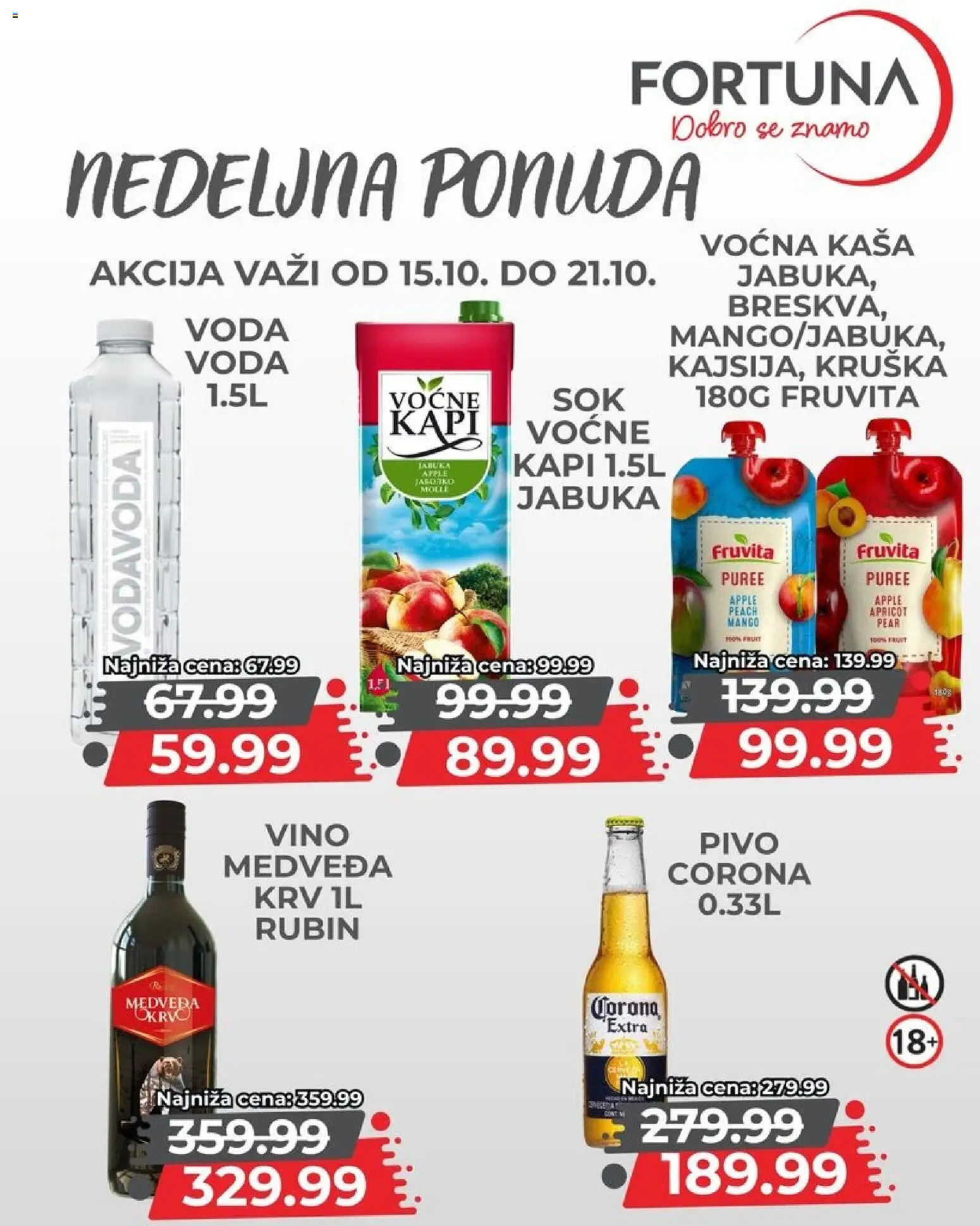 Fortuna Market katalog - važi od 15.10.2026 | Strana: 9 | Proizvode: Kaša, Fruvita, Vino, Pivo