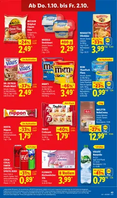MELITTA BellaCrema, Ganze Bohnen. Versch. Sorten. Je 1 kg ab 28.09.2026 gültig | Seite: 63